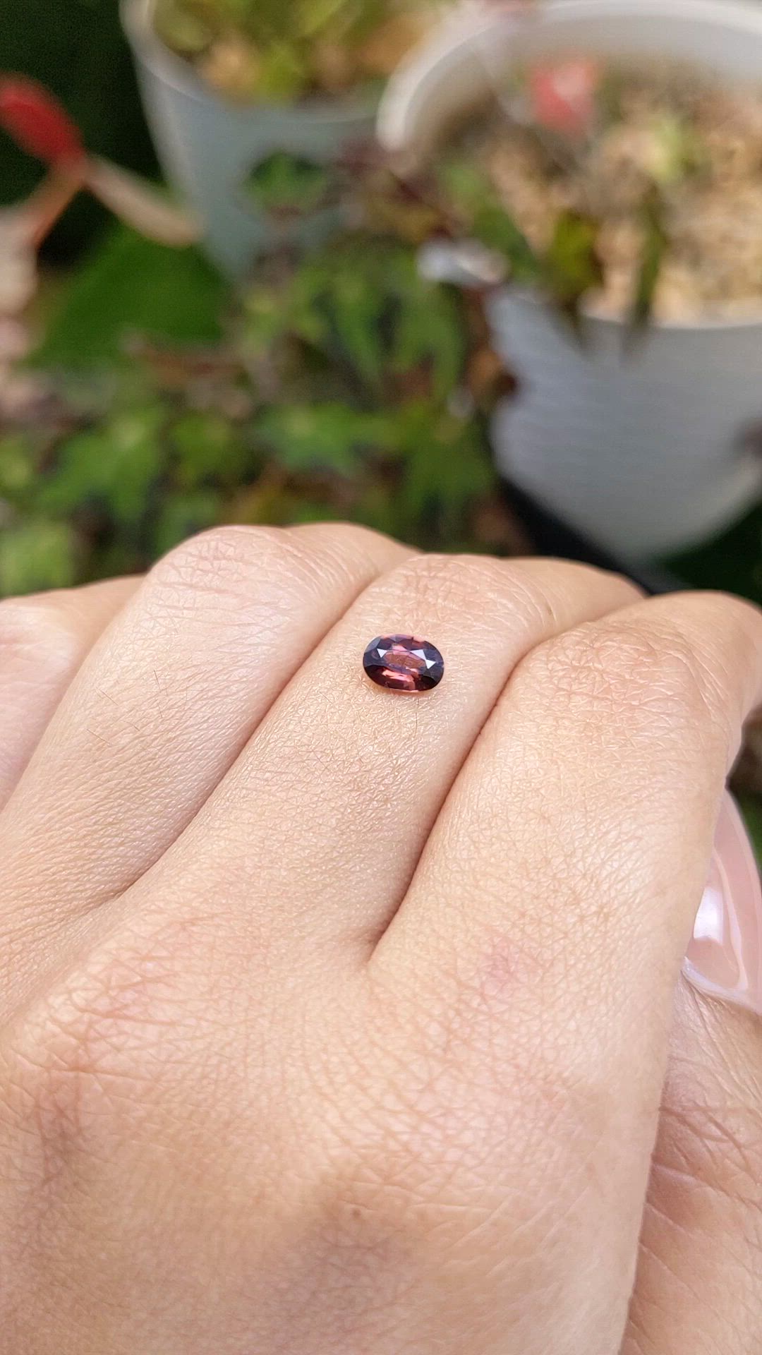 0.64 Ct. Pinkish Brown Sapphire from Ceylon (Sri Lanka) Size Video