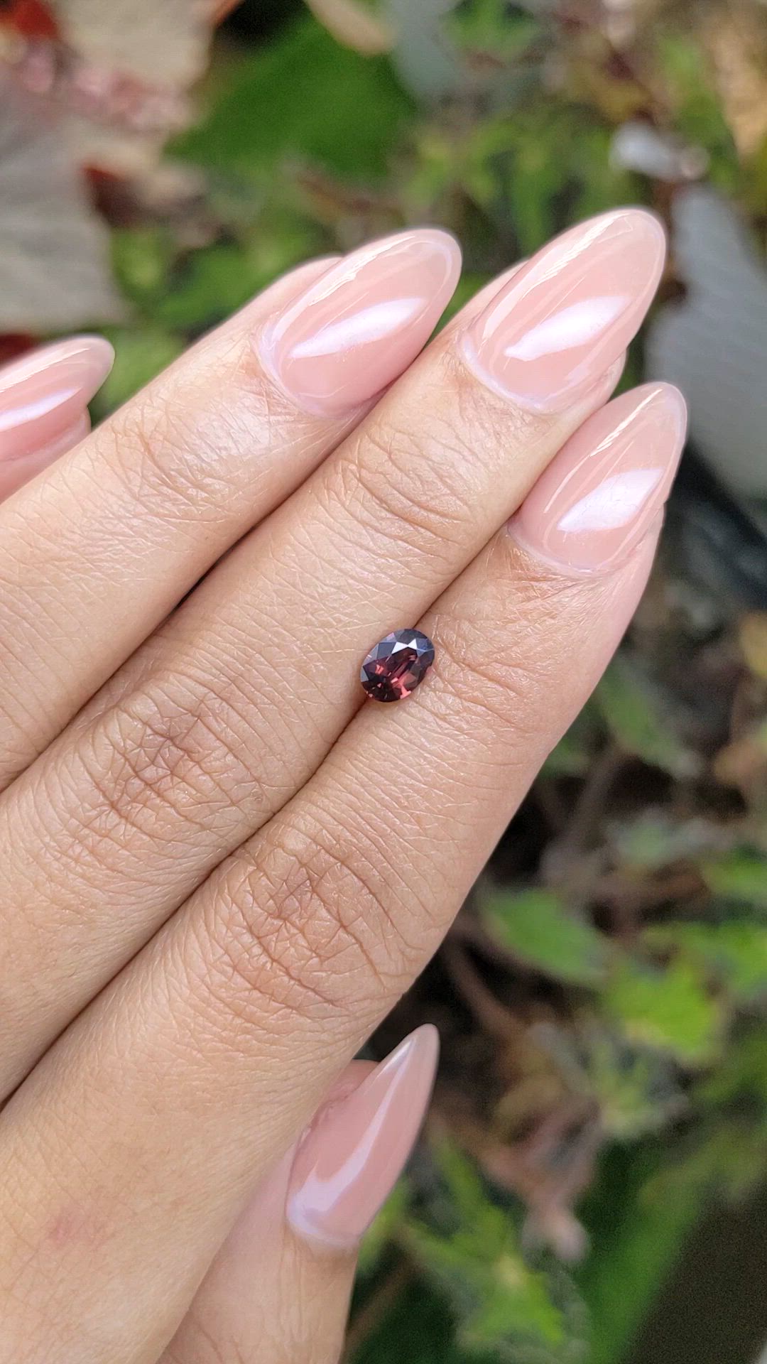 0.64 Ct. Pinkish Brown Sapphire from Ceylon (Sri Lanka) Size Video