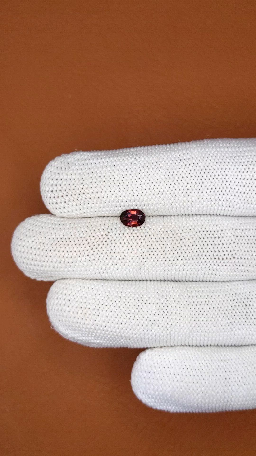 0.64 Ct. Pinkish Brown Sapphire from Ceylon (Sri Lanka) Size Video