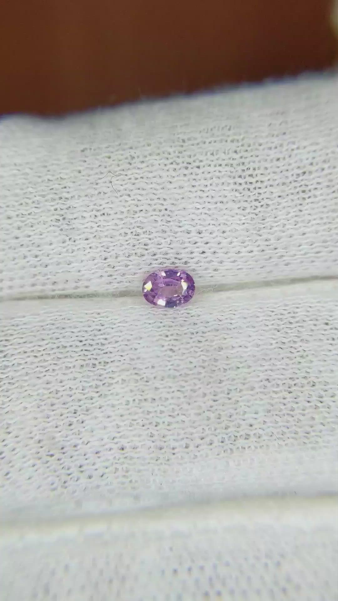 0.24 Ct. Purple Sapphire from Ceylon (Sri Lanka) Size Video
