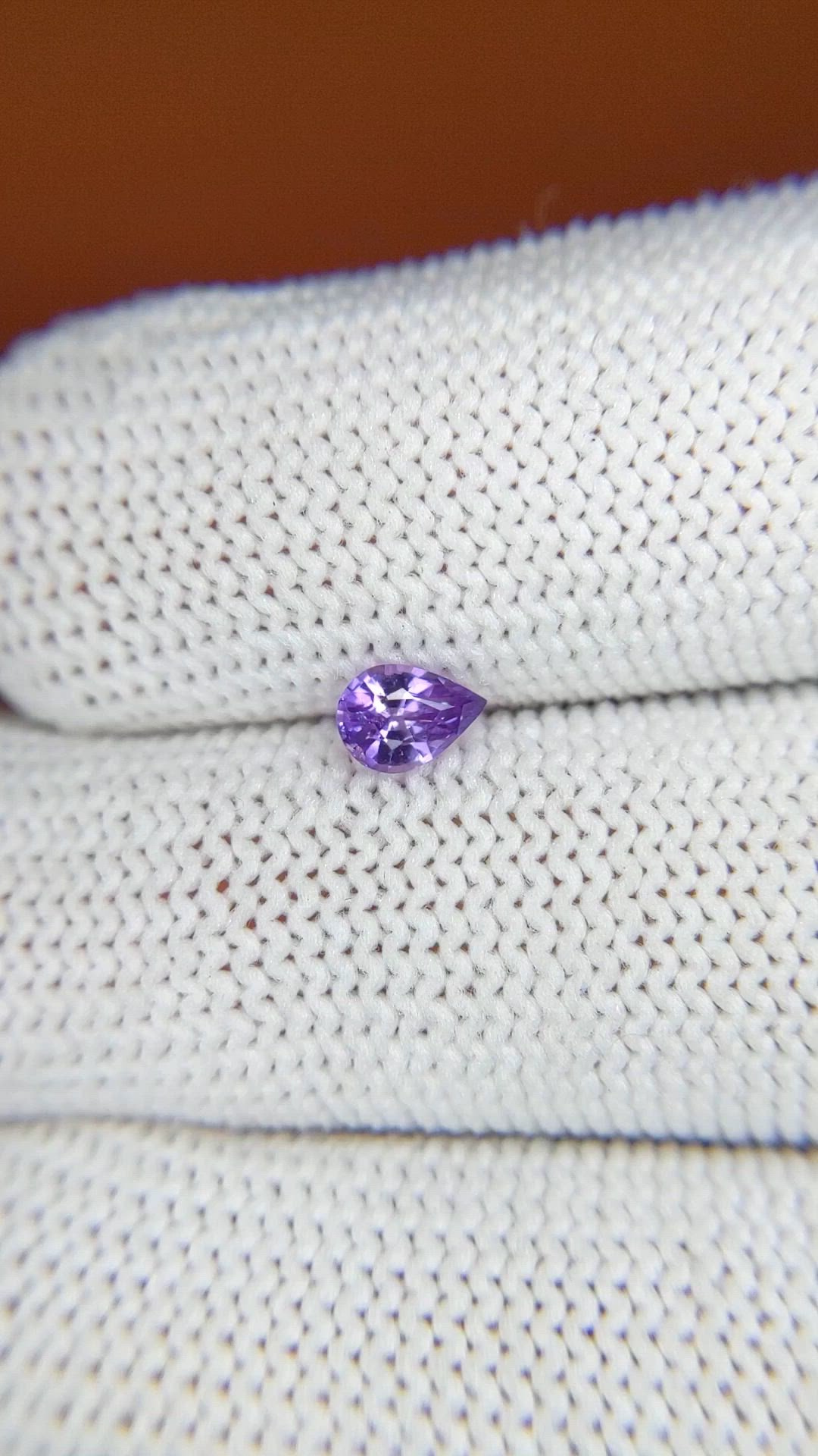 0.43 Ct. Pinkish Purple Sapphire from Ceylon (Sri Lanka) Size Video