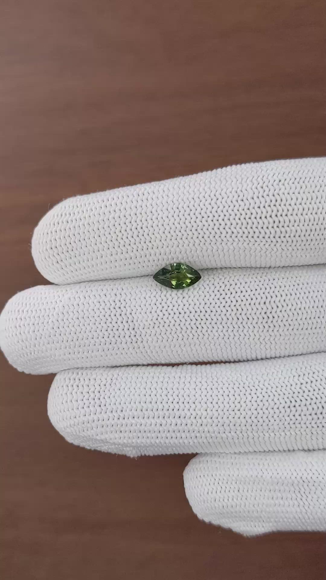 0.93 Ct. Green Sapphire from Madagascar Size Video