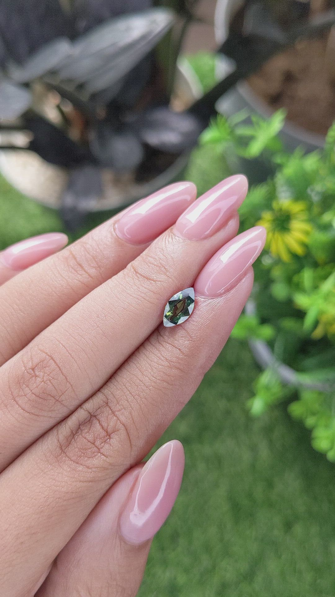 0.93 Ct. Green Sapphire from Madagascar Size Video