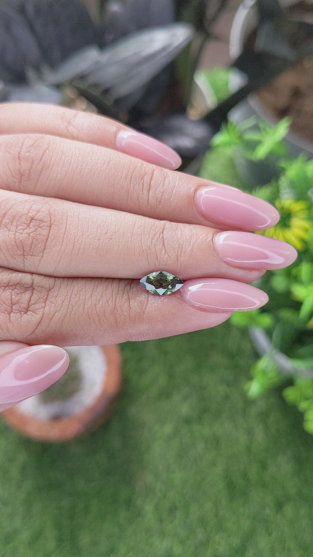 0.93 Ct. Green Sapphire from Madagascar Size Video