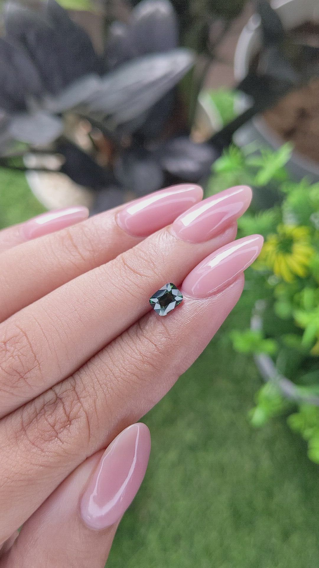 0.95 Ct. Green Sapphire from Madagascar Size Video