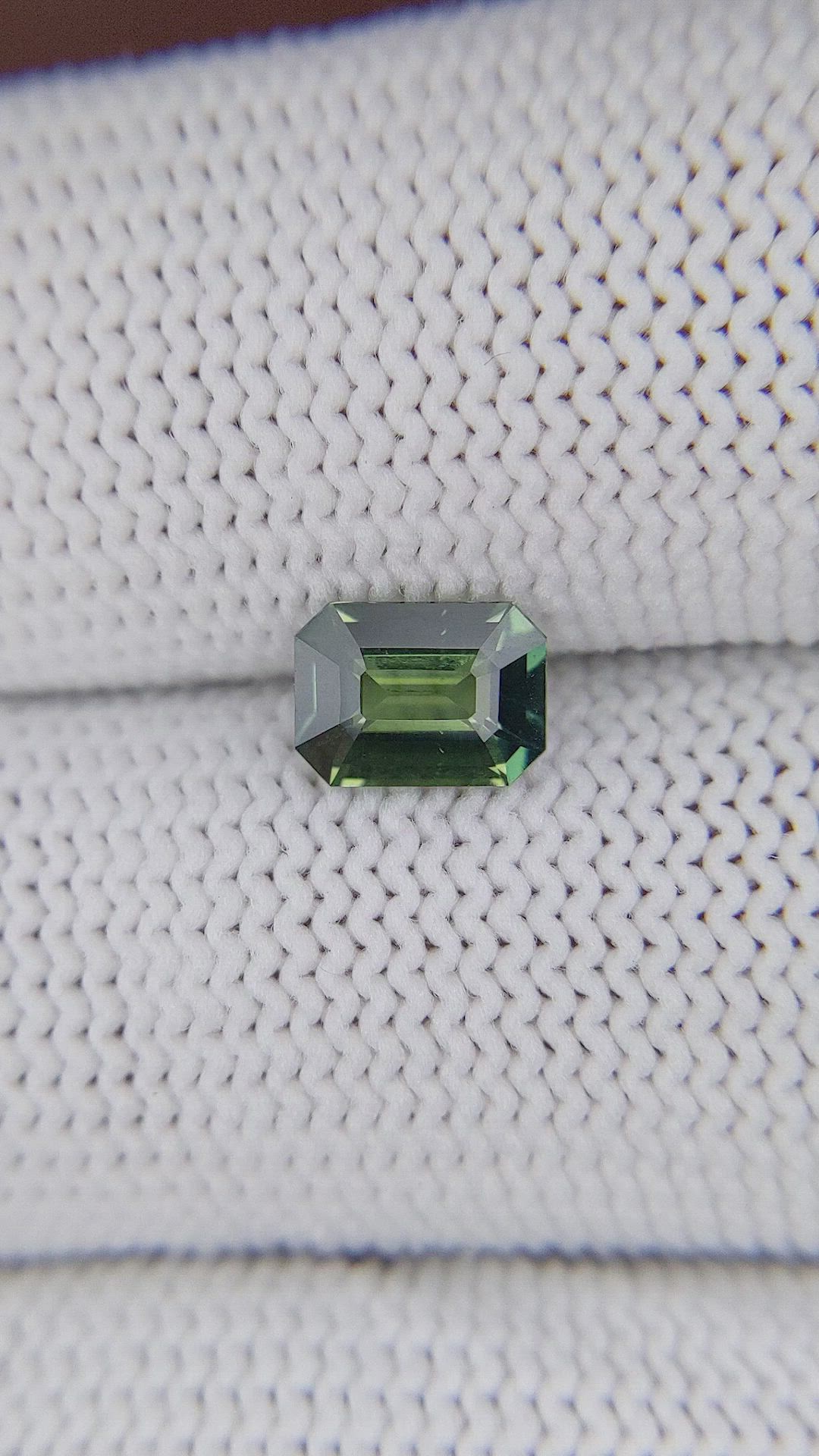 1.02 Ct. Bluish Green Sapphire from Madagascar Size Video