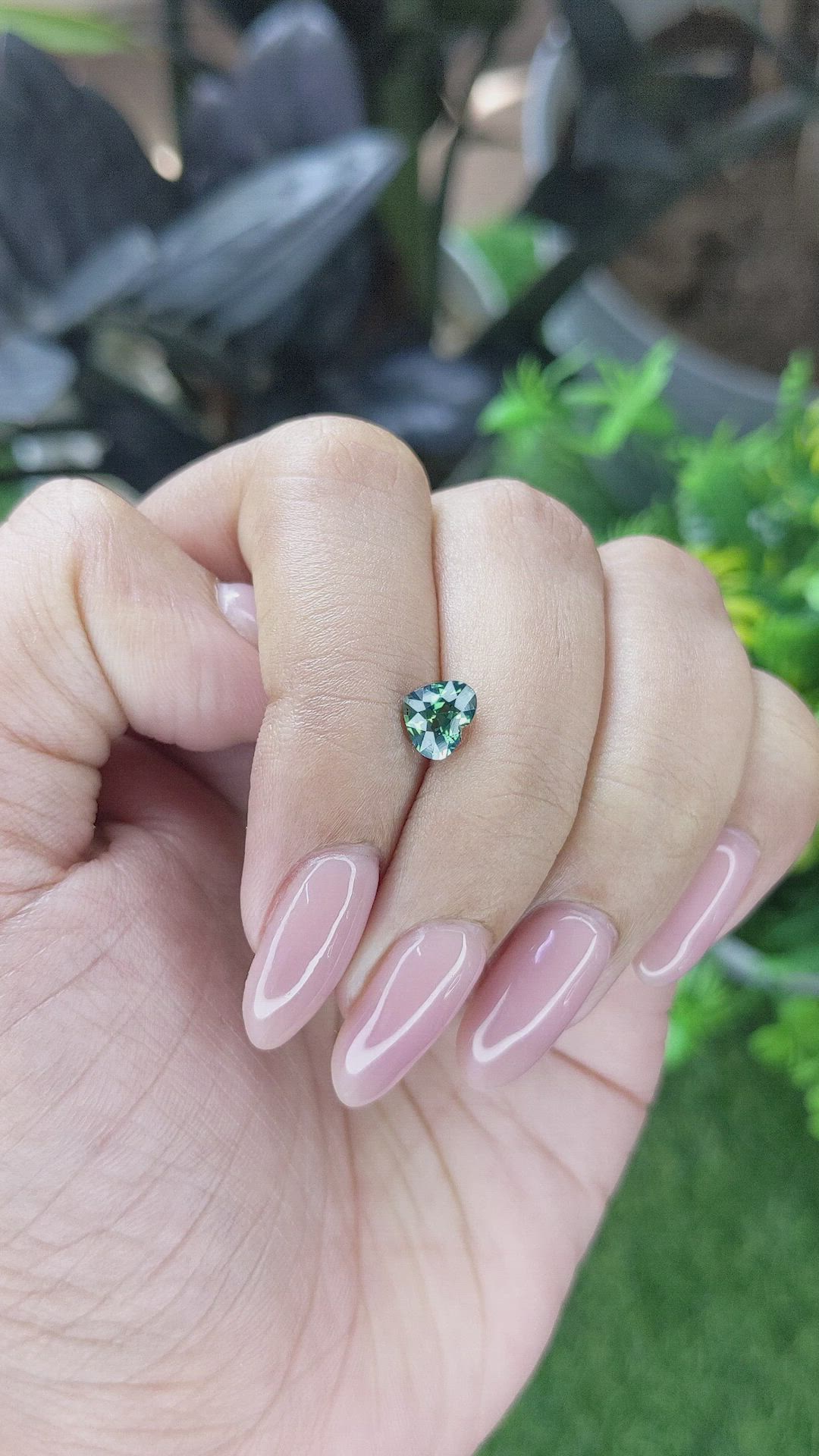 0.97 Ct. Green Sapphire from Madagascar Size Video