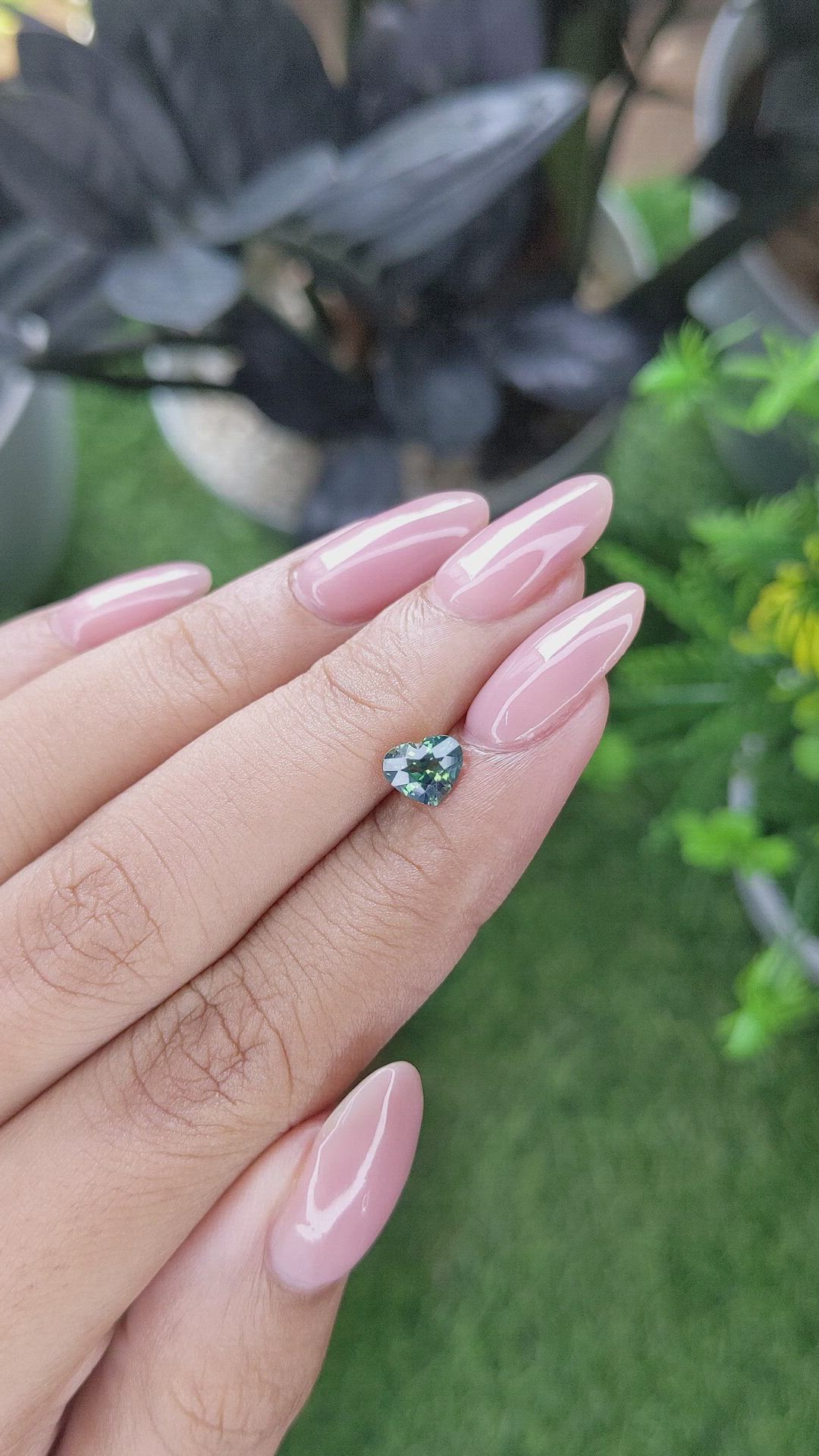 0.97 Ct. Green Sapphire from Madagascar Size Video