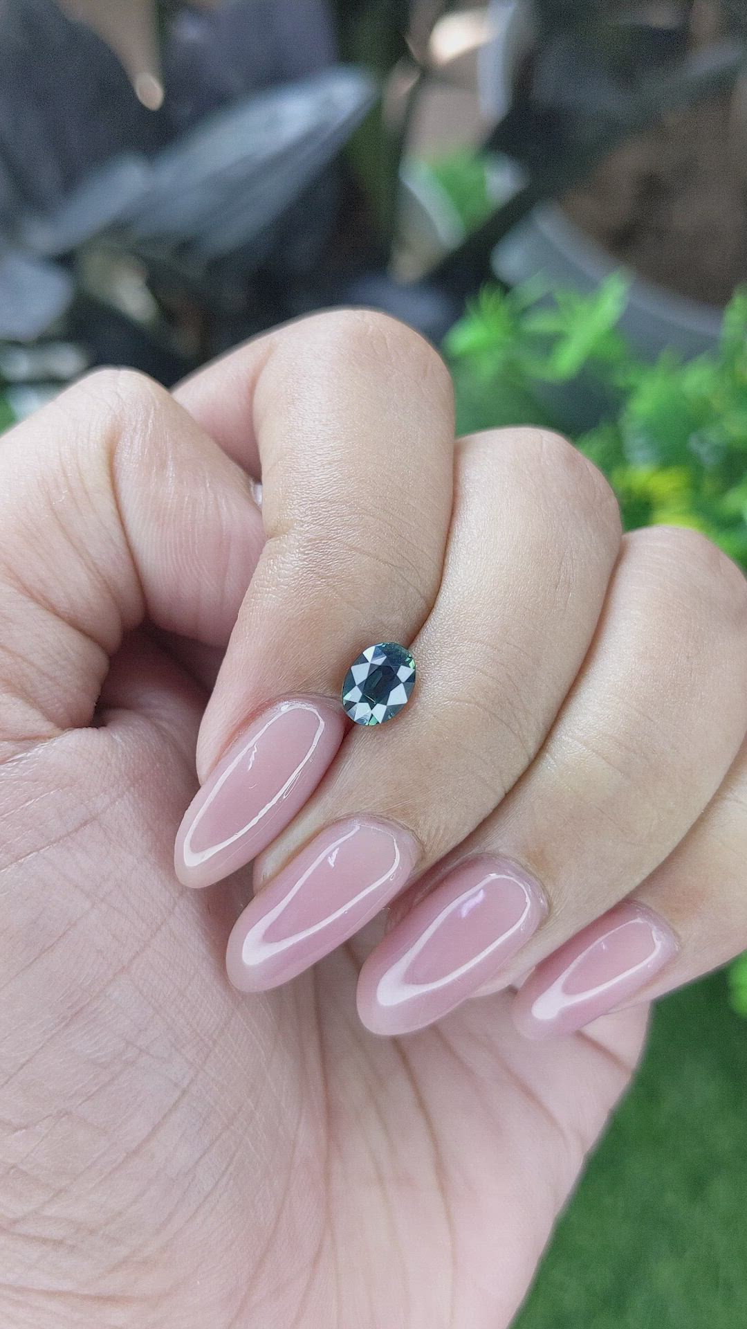1.05 Ct. Greenish Blue Sapphire from Madagascar Size Video