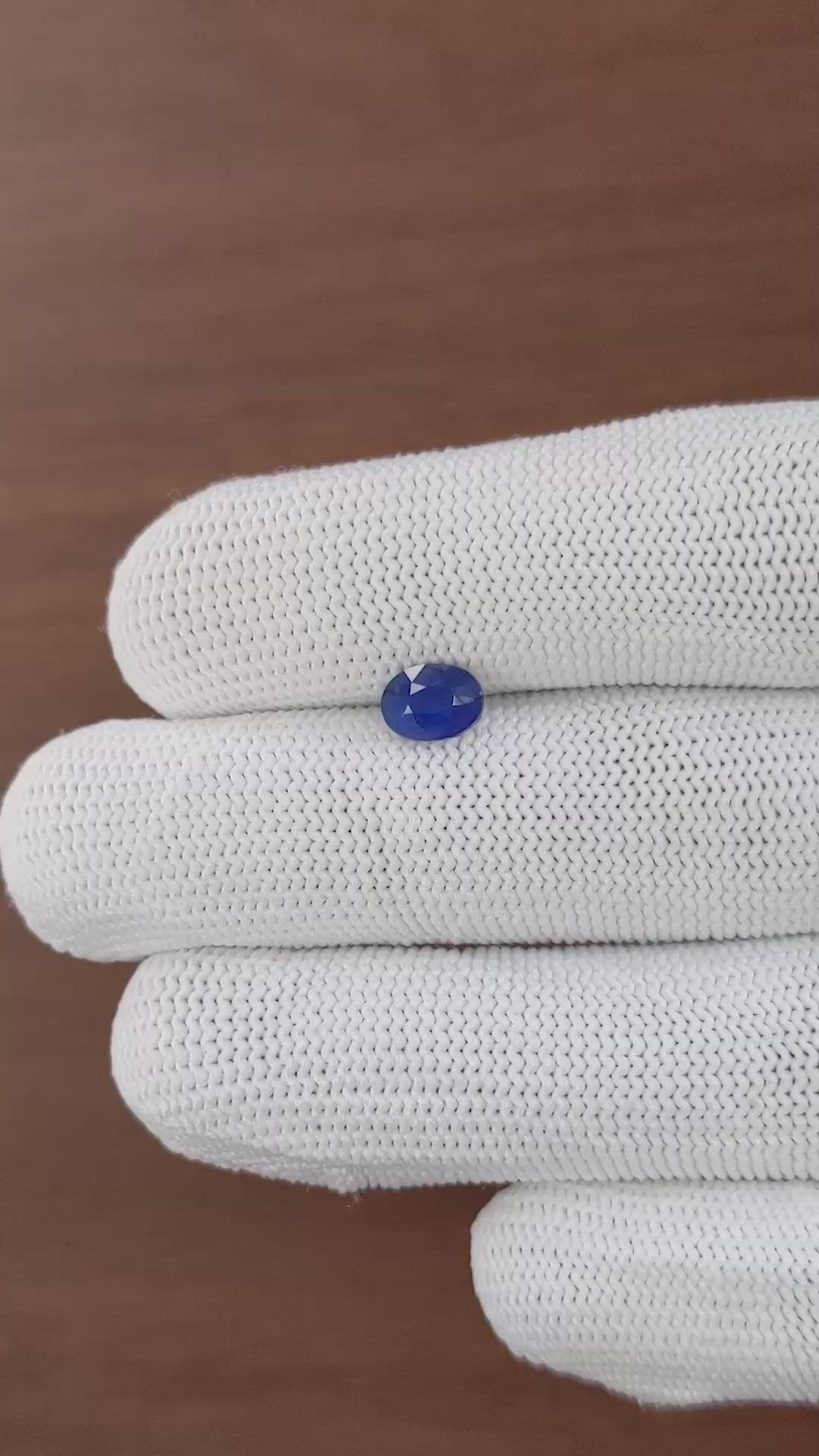 1.09 Ct. Blue Sapphire from Madagascar Size Video