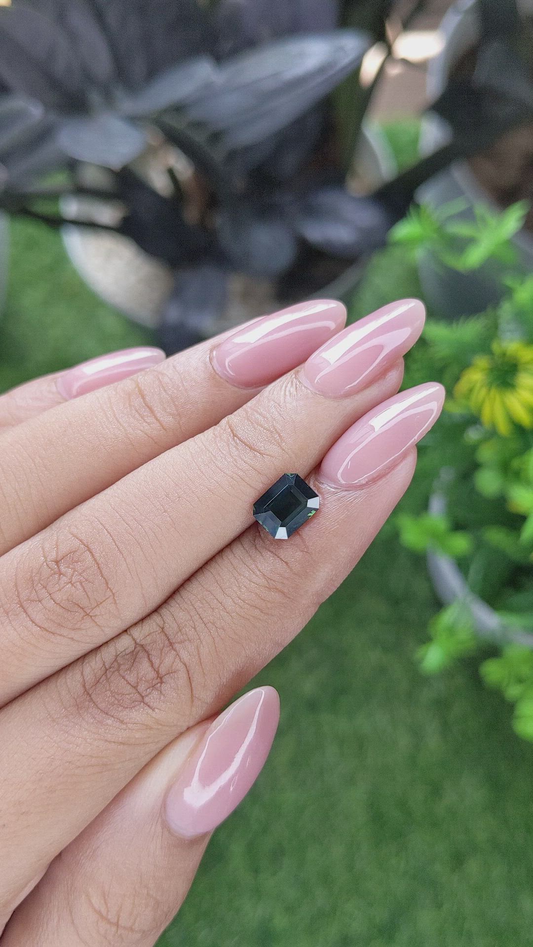 1.61 Ct. Bluish Green Sapphire from Madagascar Size Video