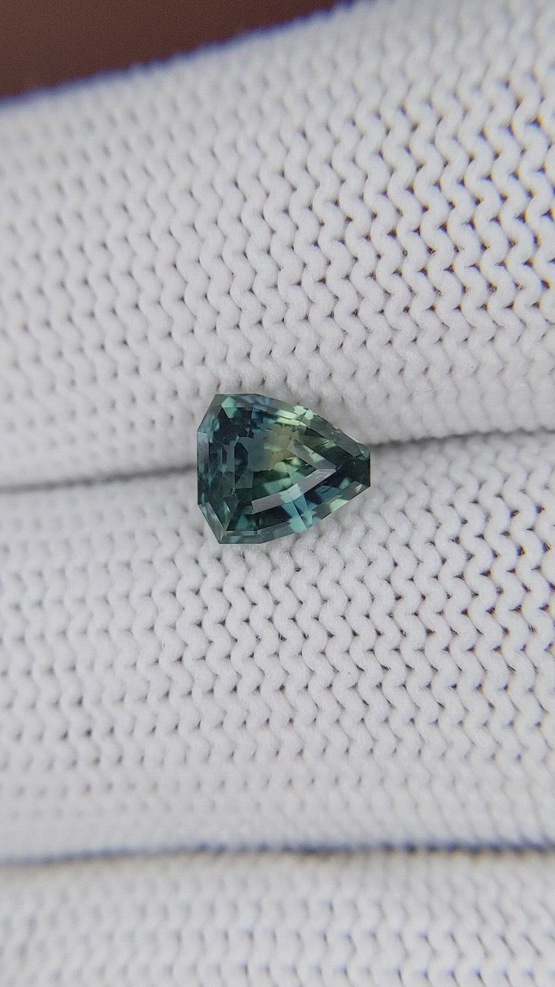 1.55 Ct. Greenish Blue Sapphire from Madagascar Size Video