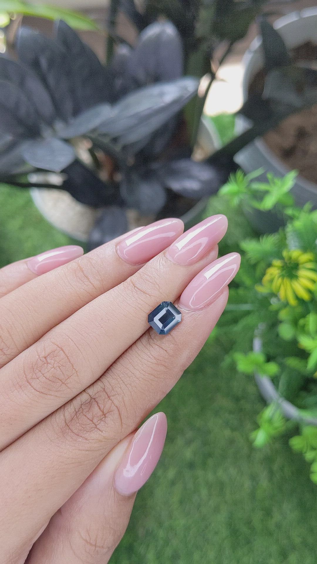 1.59 Ct. Greenish Blue Sapphire from Madagascar Size Video
