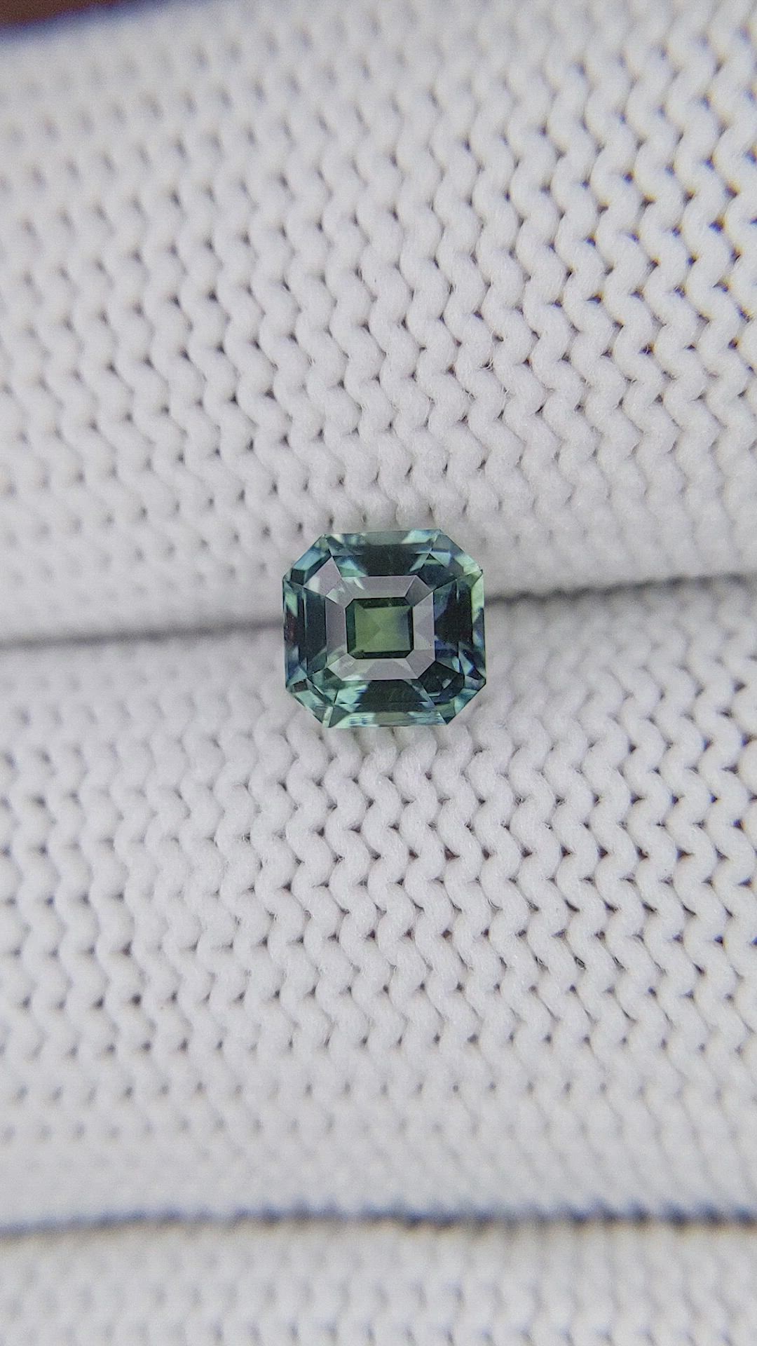 1.10 Ct. Bluish Green Sapphire from Madagascar Size Video