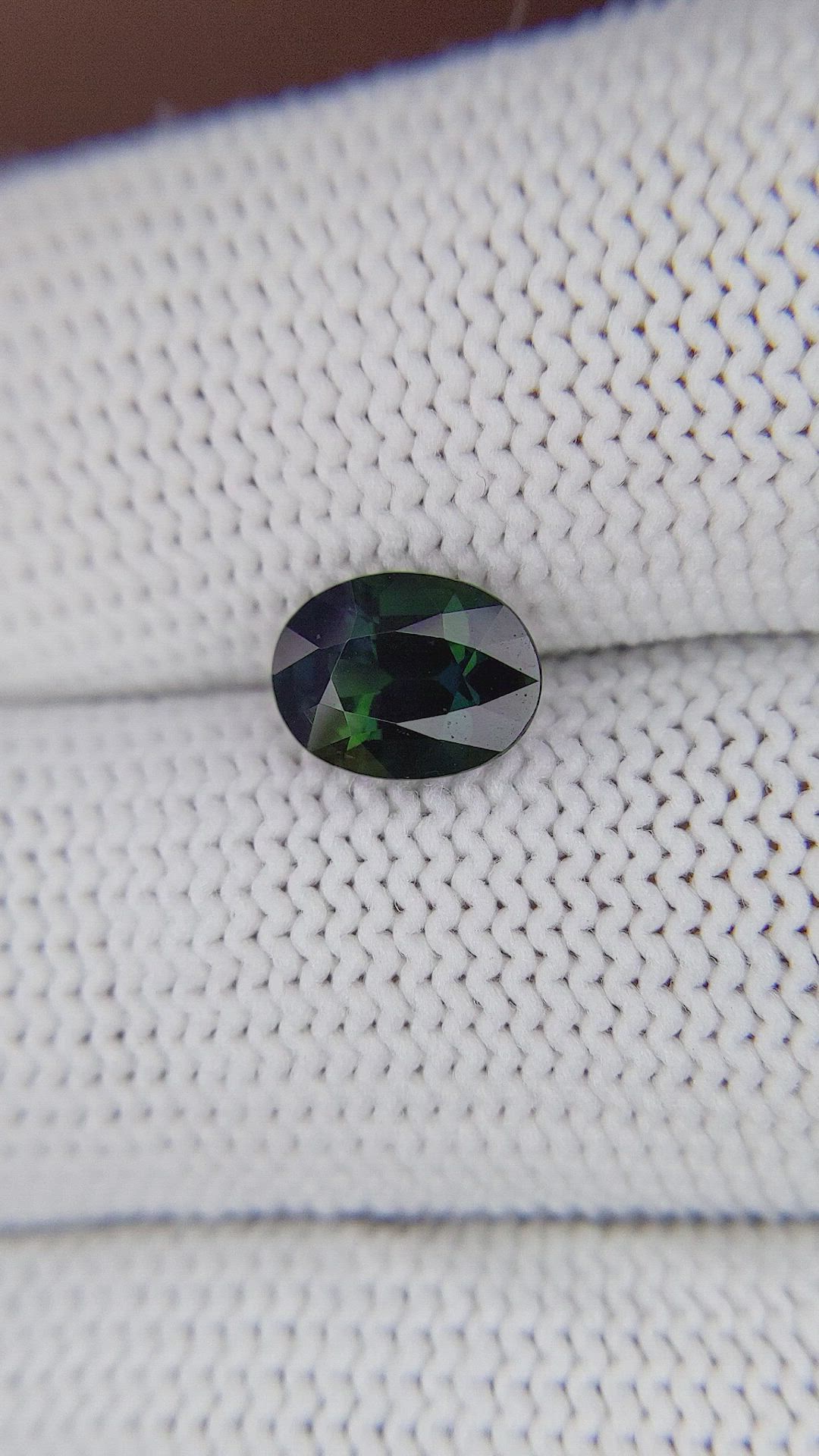 1.60 Ct. Bluish Green Sapphire from Madagascar Size Video