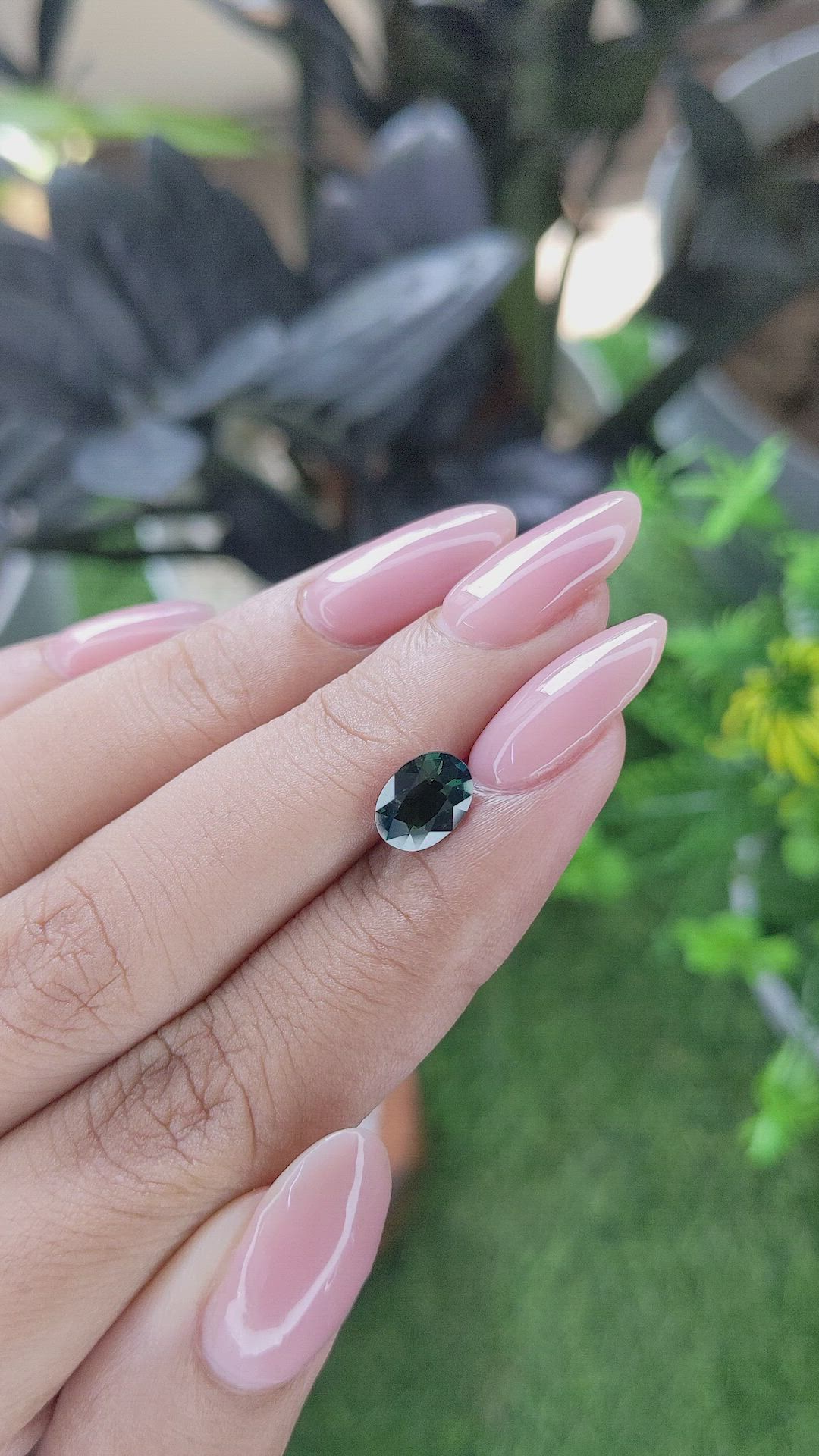 1.60 Ct. Bluish Green Sapphire from Madagascar Size Video