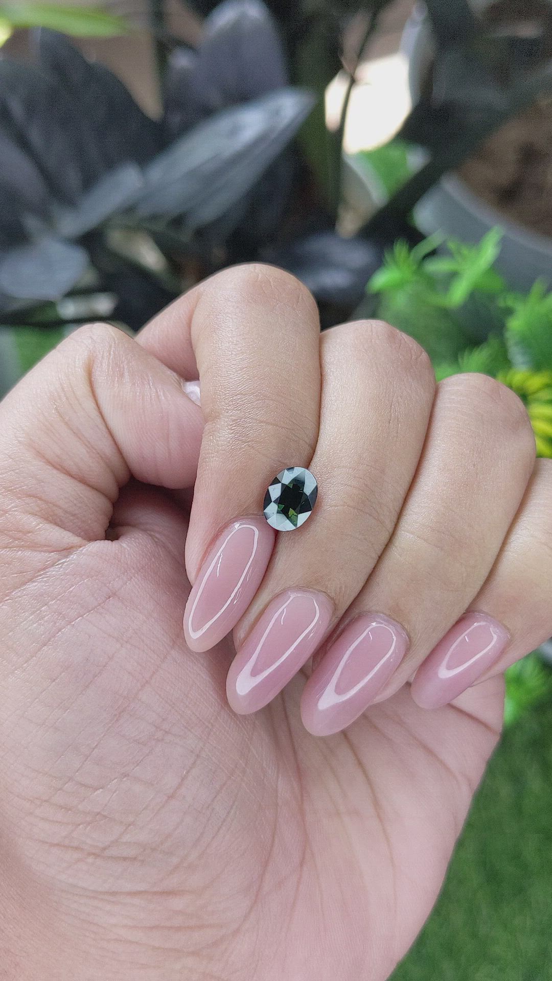 1.60 Ct. Bluish Green Sapphire from Madagascar Size Video