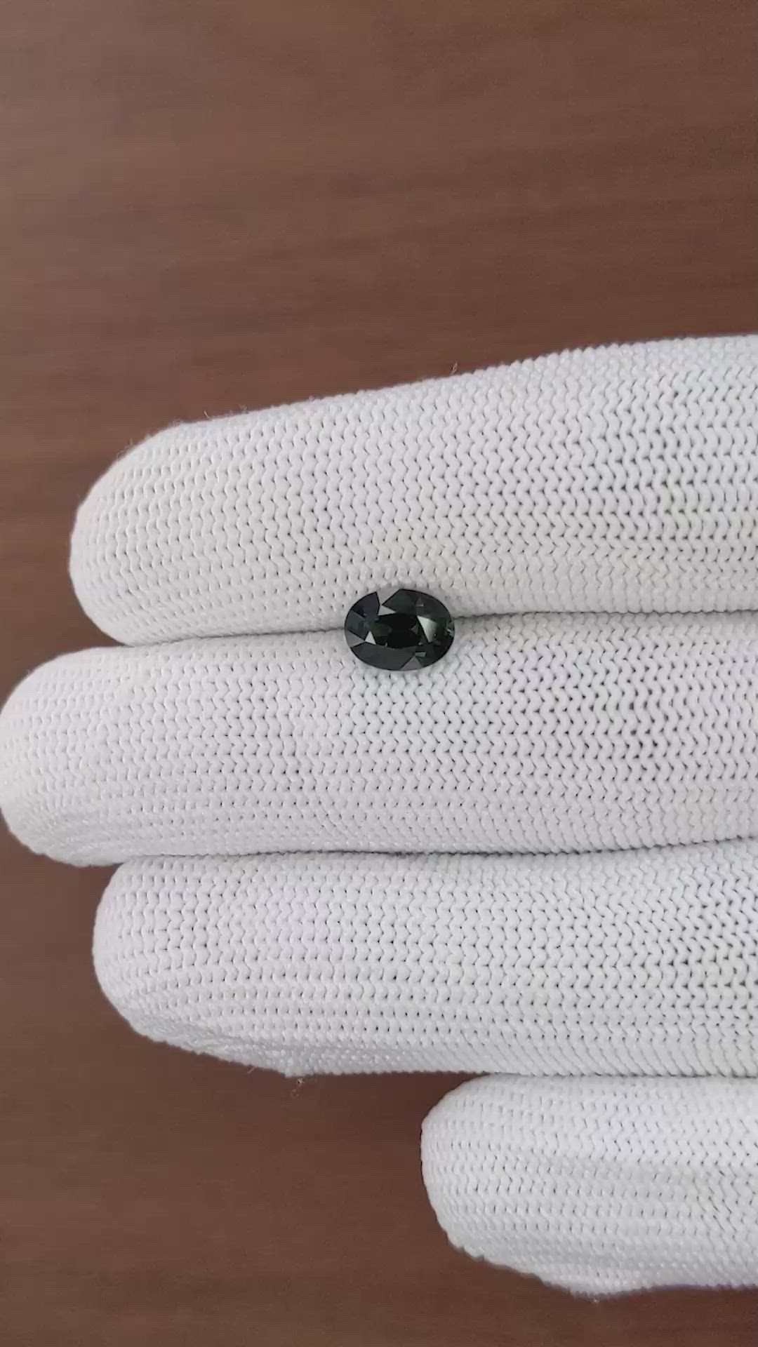 1.60 Ct. Bluish Green Sapphire from Madagascar Size Video