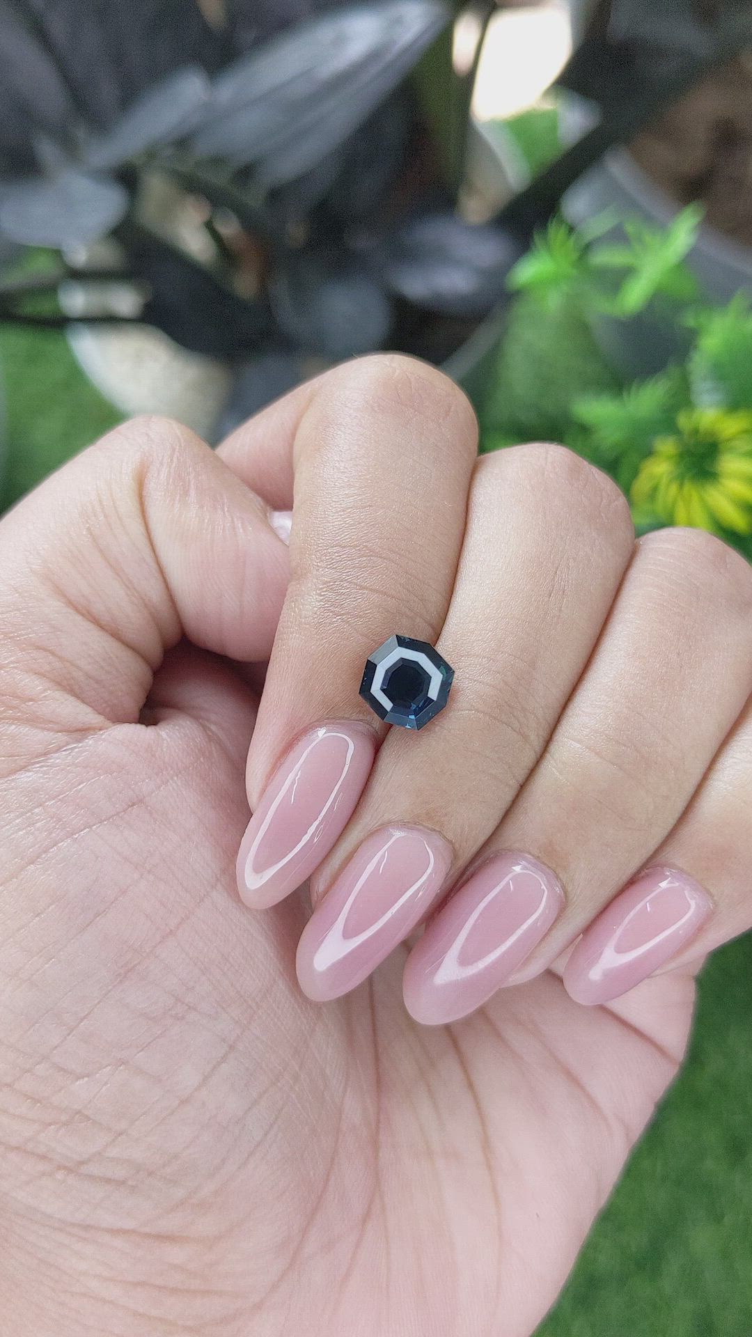 2.05 Ct. Greenish Blue Sapphire from Madagascar Size Video