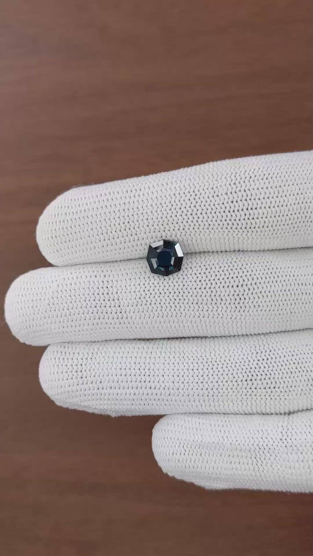 2.05 Ct. Greenish Blue Sapphire from Madagascar Size Video