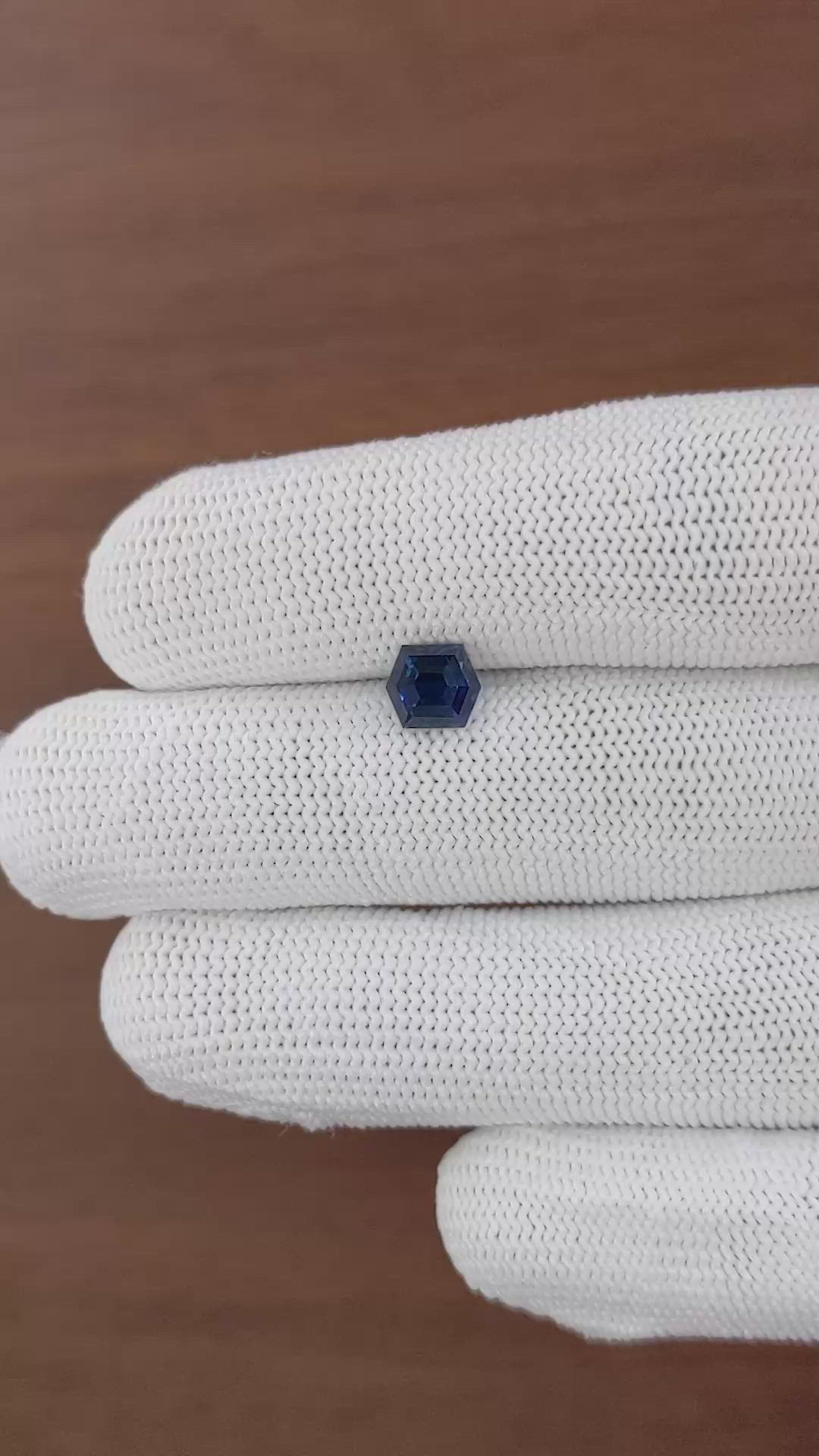 1.56 Ct. Greenish Blue Sapphire from Madagascar Size Video