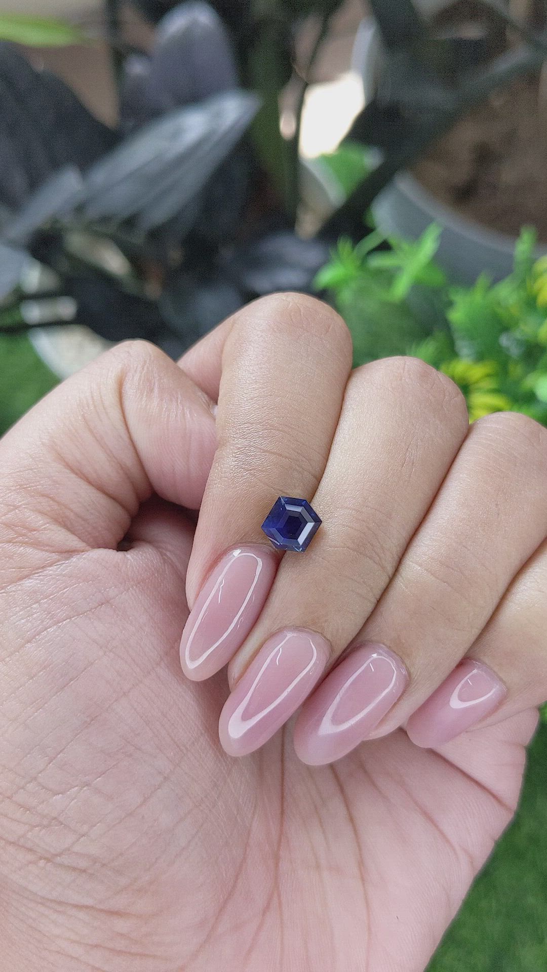 1.56 Ct. Greenish Blue Sapphire from Madagascar Size Video