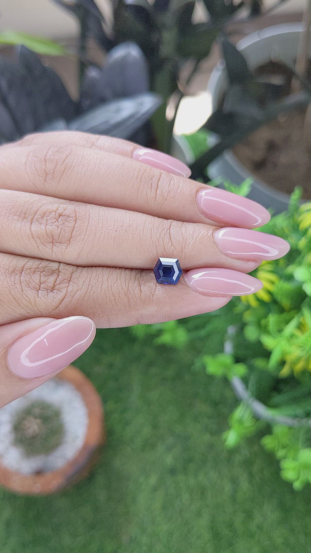 1.56 Ct. Greenish Blue Sapphire from Madagascar Size Video