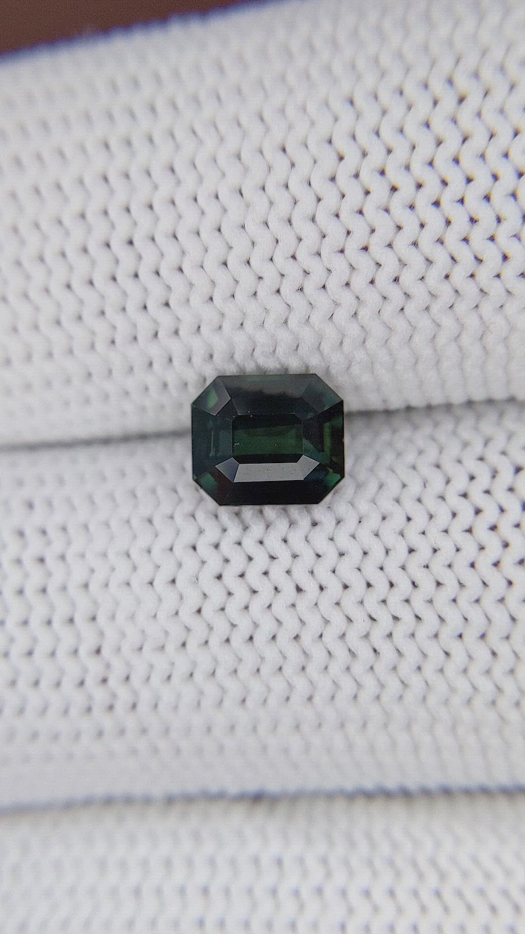 1.53 Ct. Bluish Green Sapphire from Madagascar Size Video