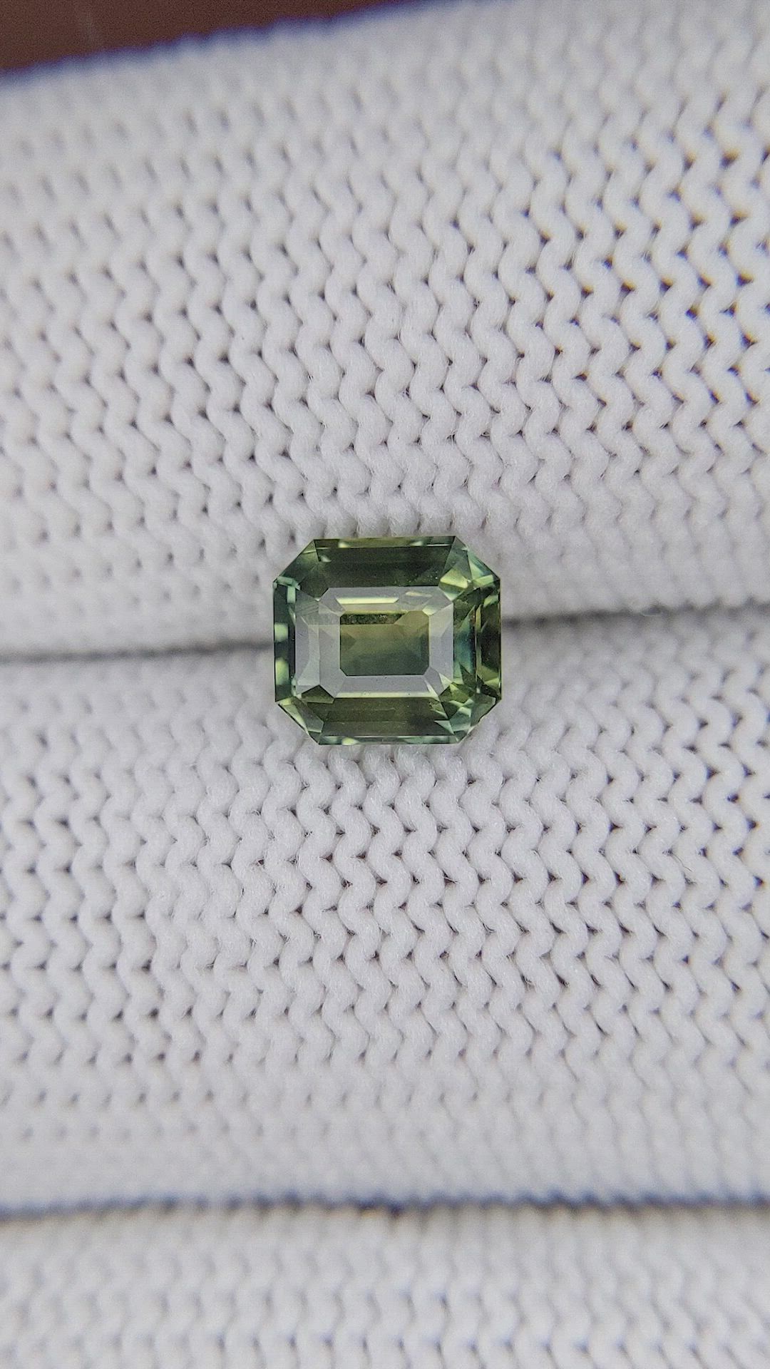 1.52 Ct. Yellowish Green Sapphire from Madagascar Size Video