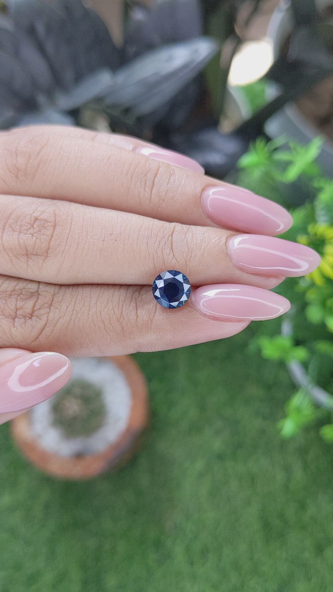 2.07 Ct. Greenish Blue Sapphire from Madagascar Size Video