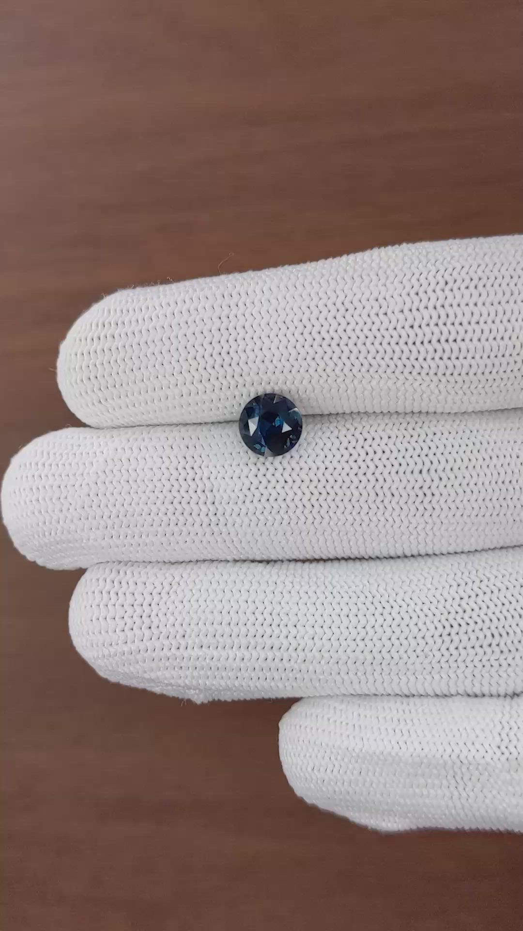 2.07 Ct. Greenish Blue Sapphire from Madagascar Size Video
