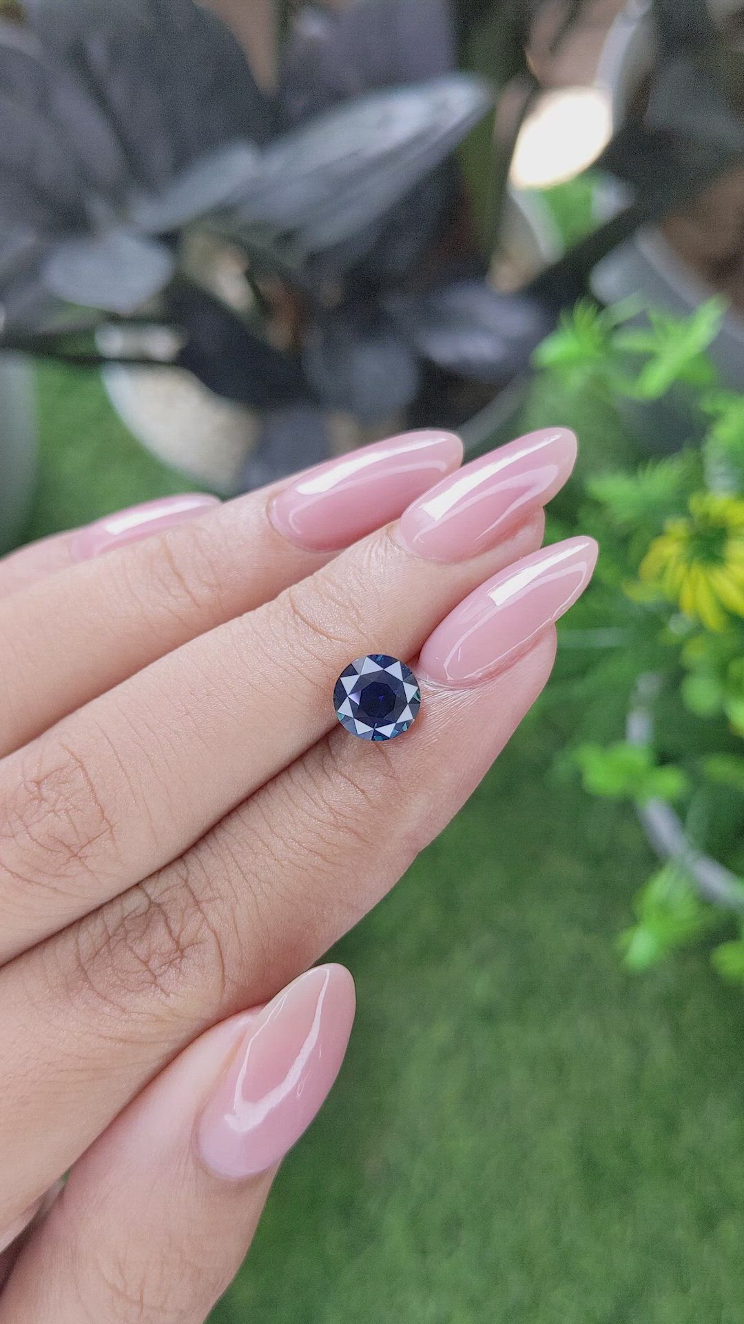 2.07 Ct. Greenish Blue Sapphire from Madagascar Size Video
