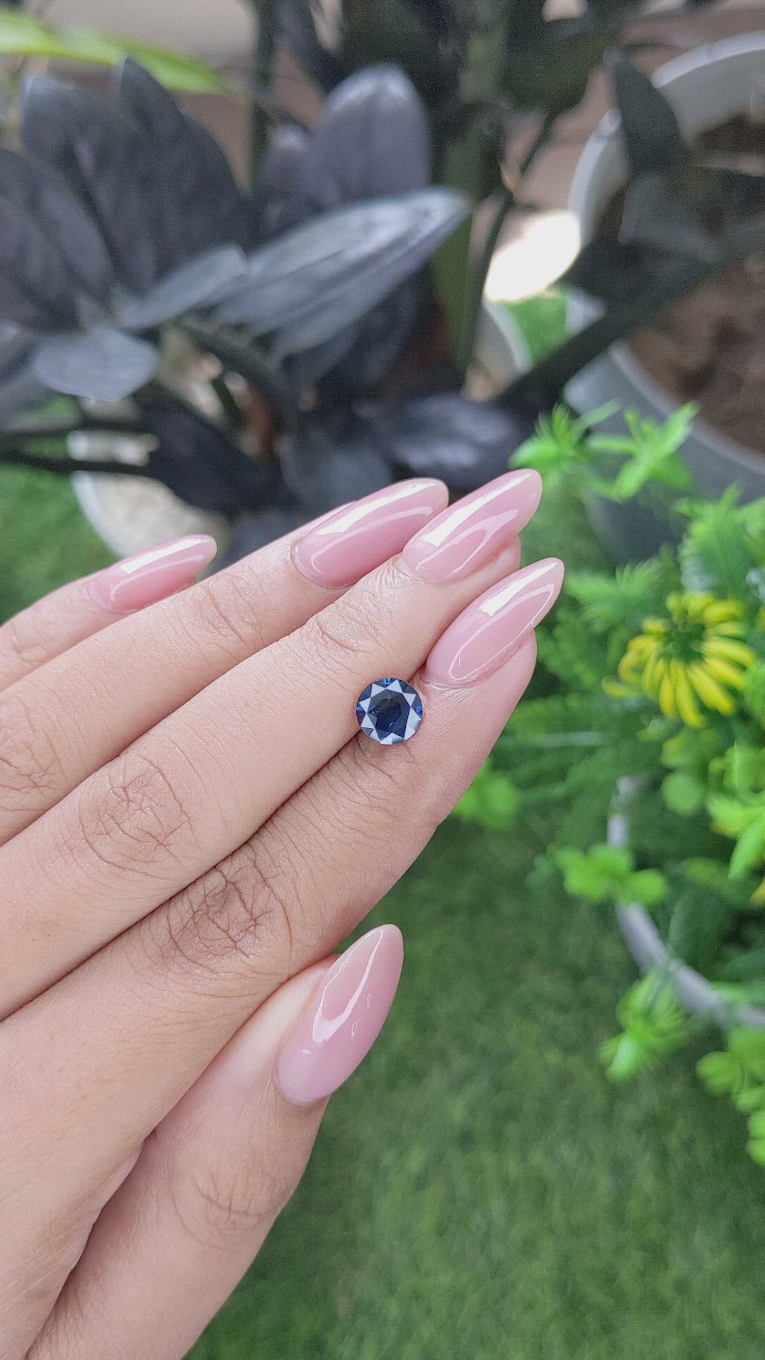 1.17 Ct. Greenish Blue Sapphire from Madagascar Size Video