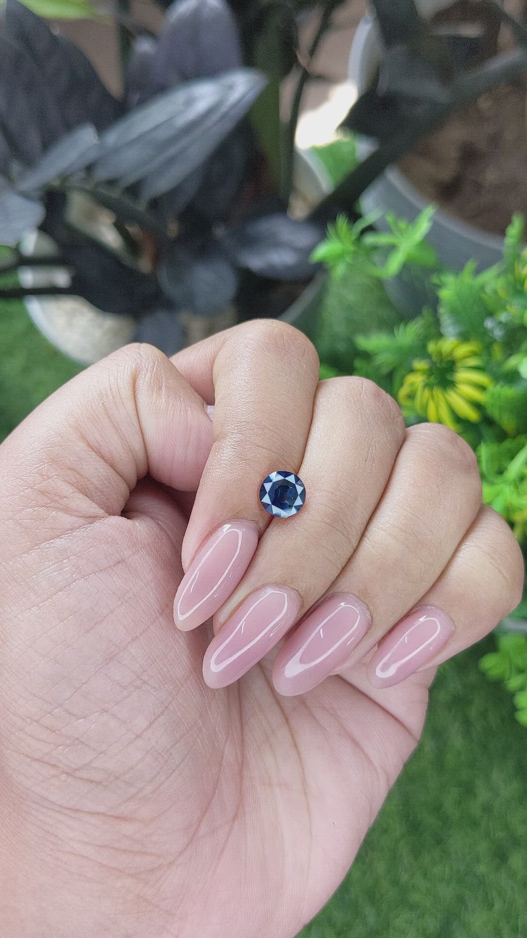 1.17 Ct. Greenish Blue Sapphire from Madagascar Size Video