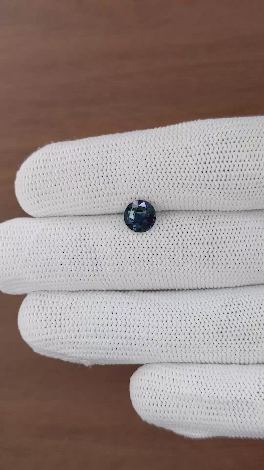 1.17 Ct. Greenish Blue Sapphire from Madagascar Size Video