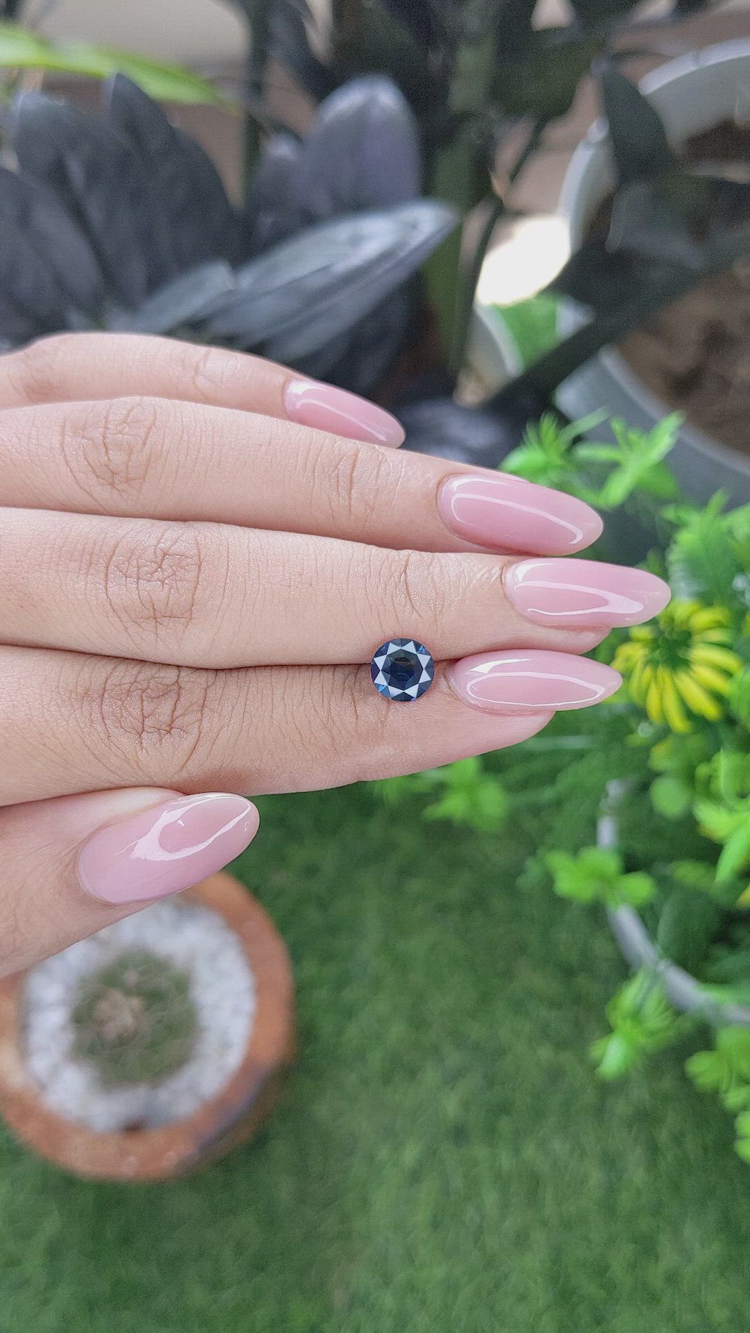 1.17 Ct. Greenish Blue Sapphire from Madagascar Size Video