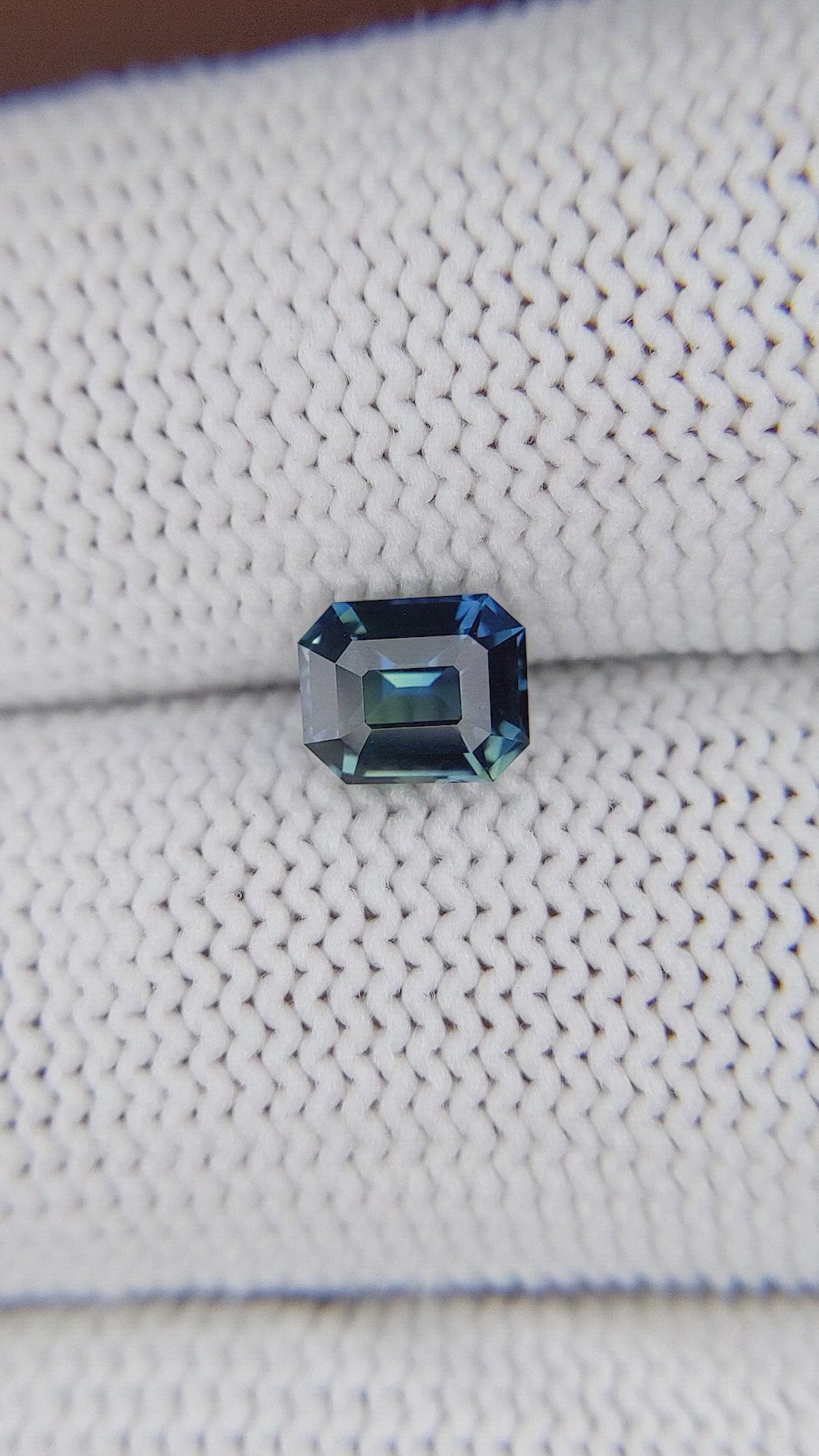 1.05 Ct. Greenish Blue Sapphire from Madagascar Size Video