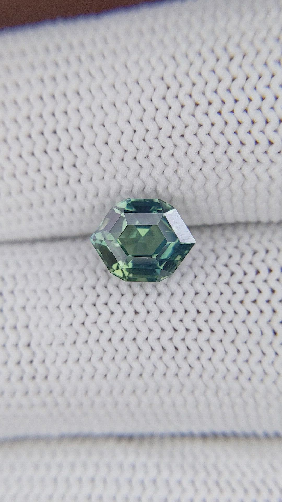 2.03 Ct. Bluish Green Sapphire from Madagascar Size Video