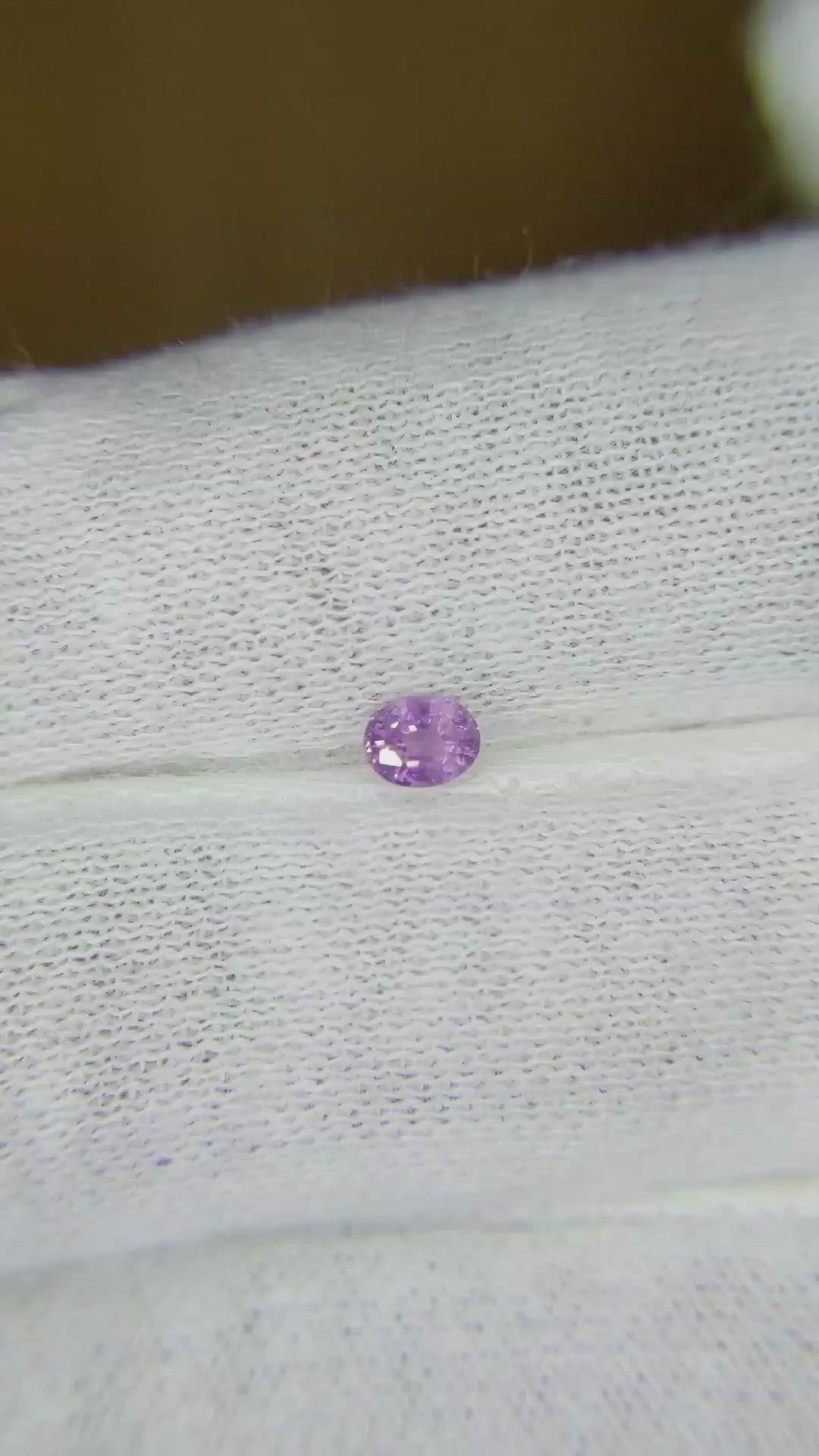 0.25 Ct. Purple Sapphire from Ceylon (Sri Lanka) Size Video