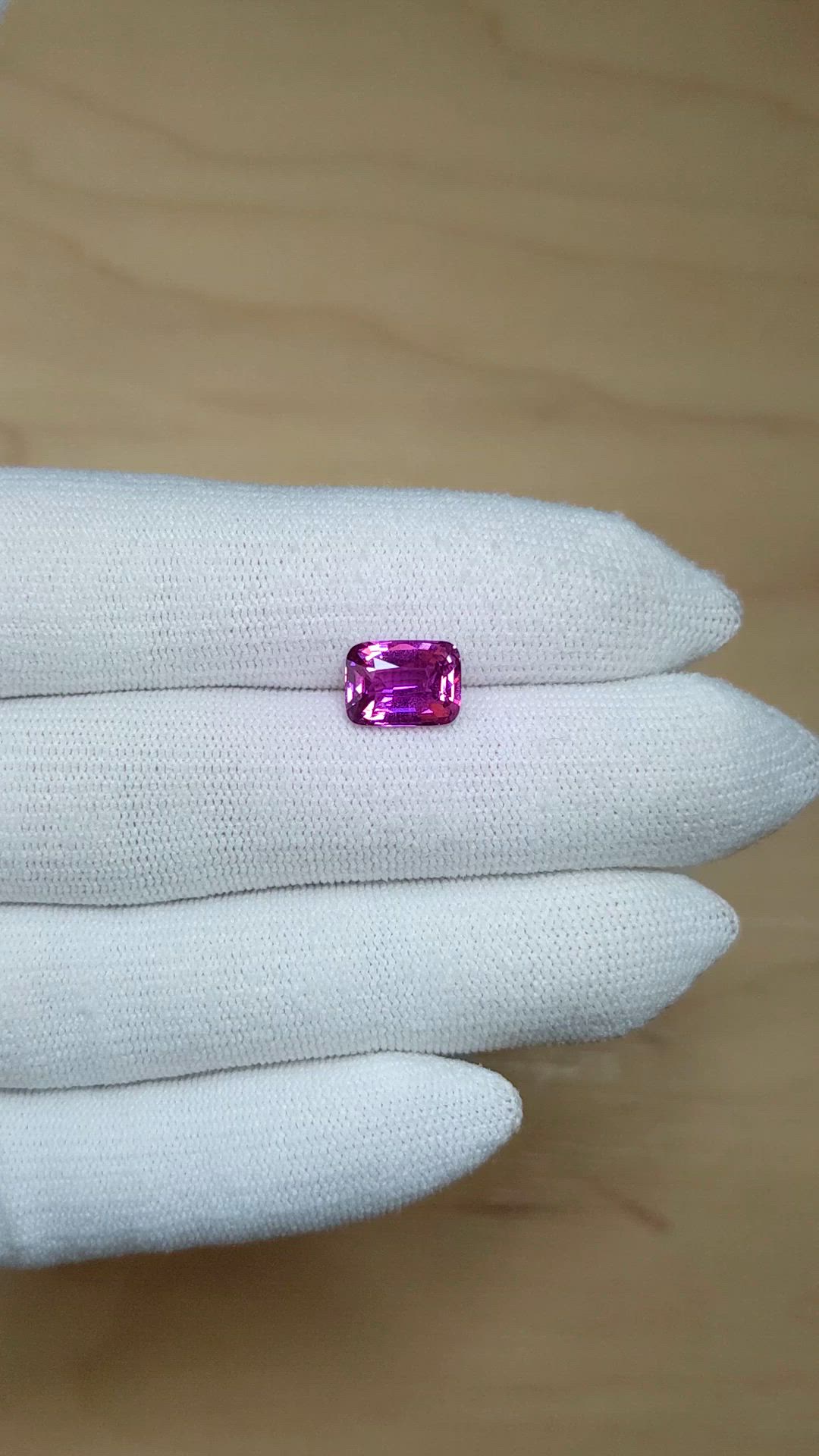 3.59 Ct. Pinkish Purple Sapphire from Madagascar Size Video