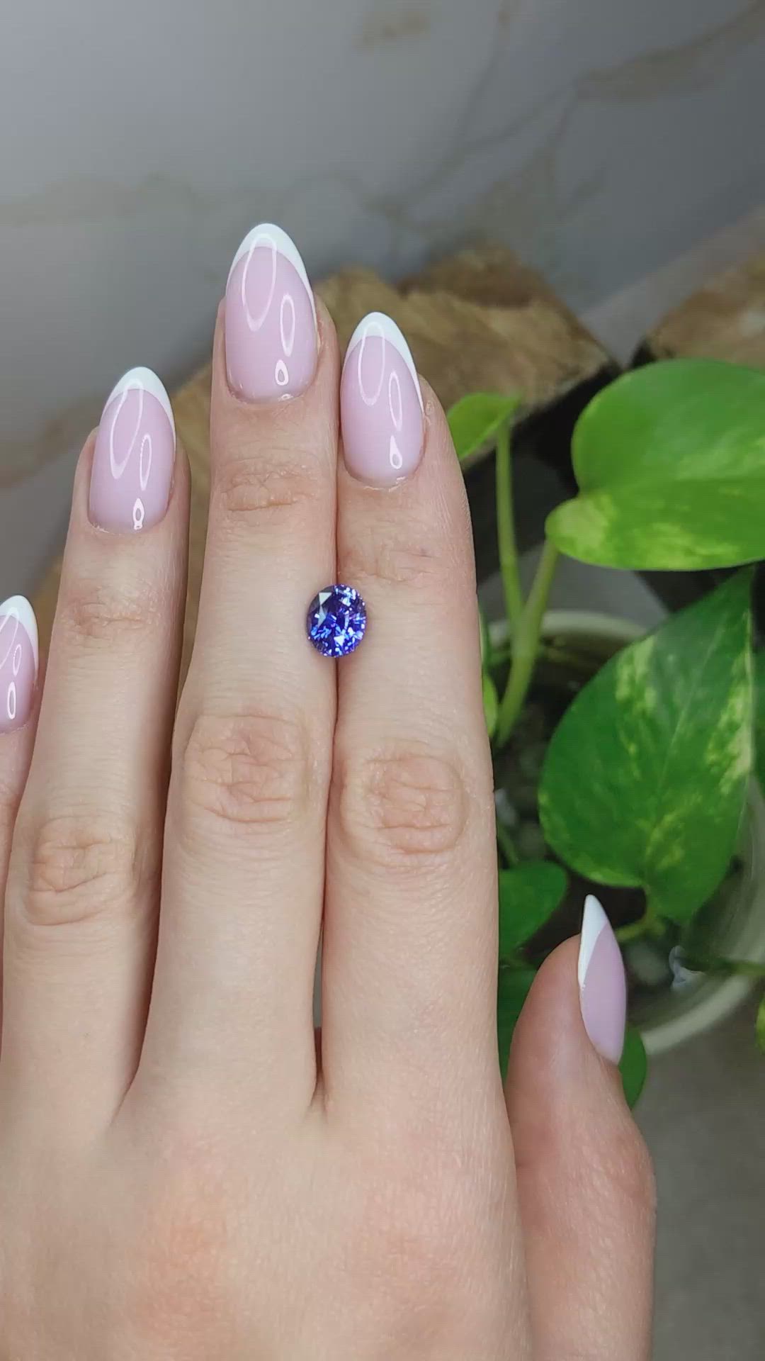 2.27 Ct. Bluish Purple Sapphire from Madagascar Size Video