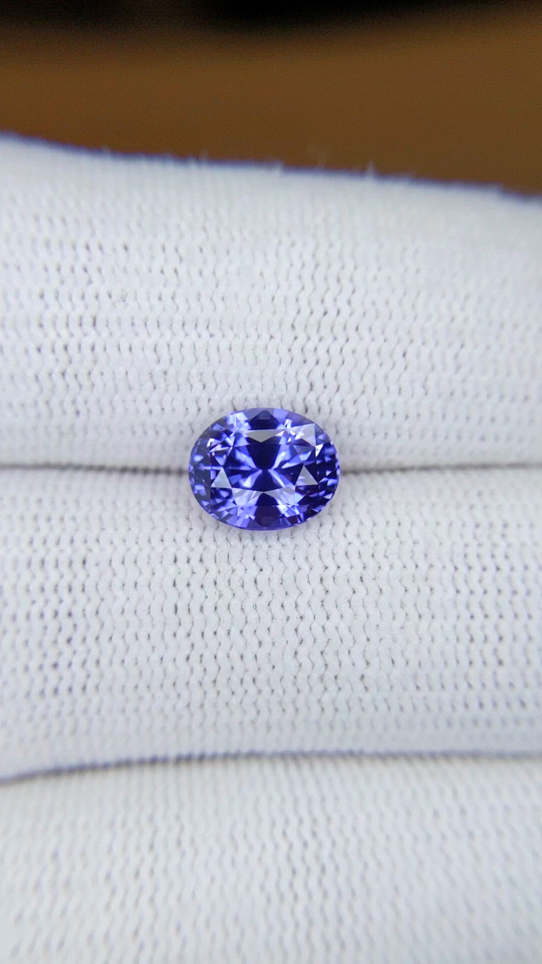2.27 Ct. Bluish Purple Sapphire from Madagascar Size Video