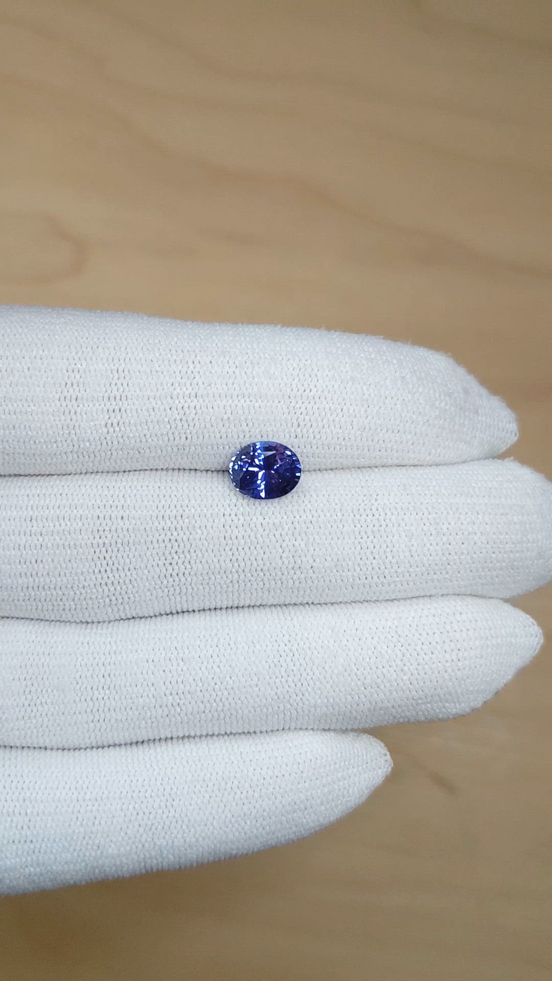 2.27 Ct. Bluish Purple Sapphire from Madagascar Size Video