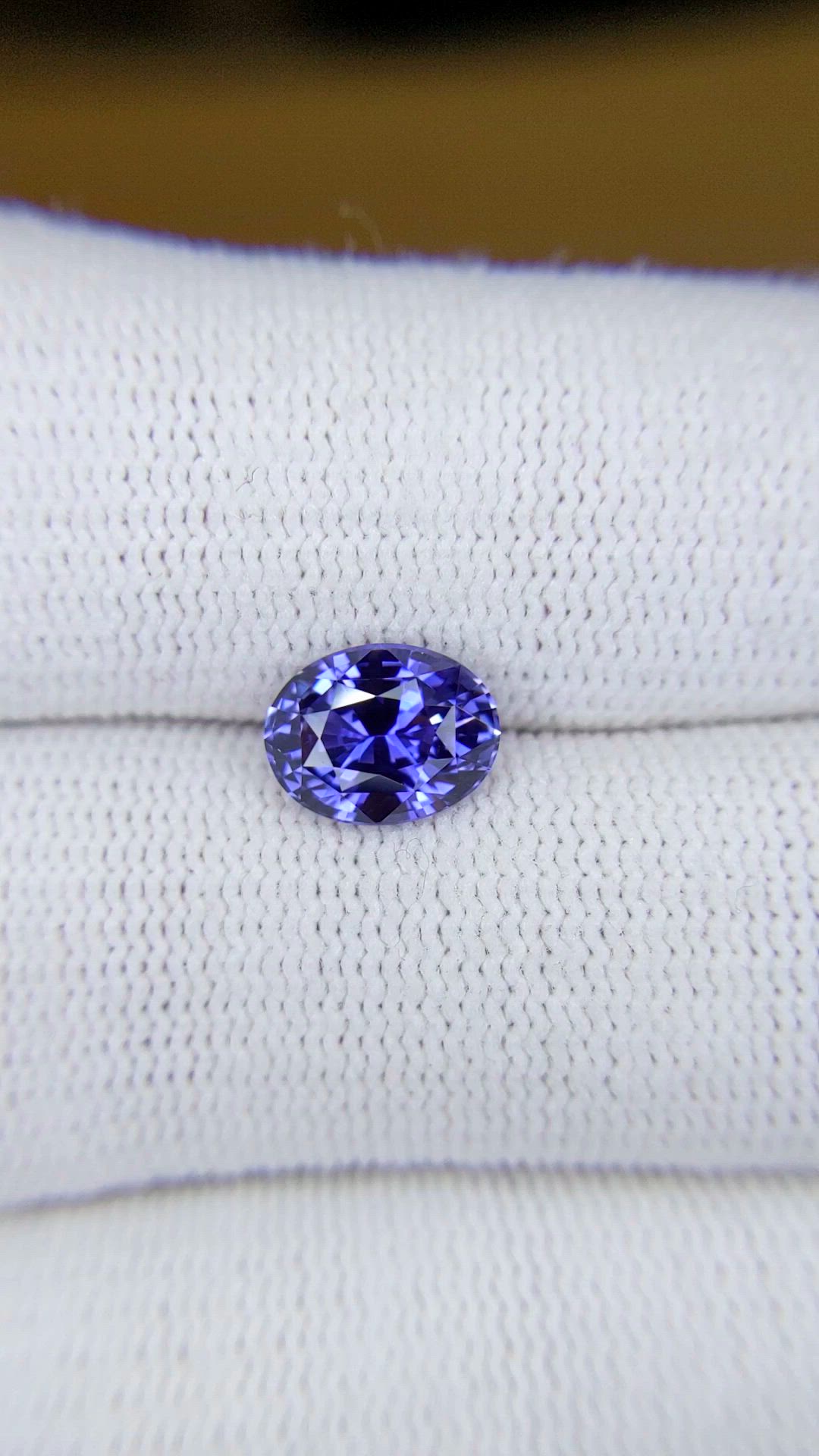2.06 Ct. Purplish Blue Sapphire from Madagascar Size Video
