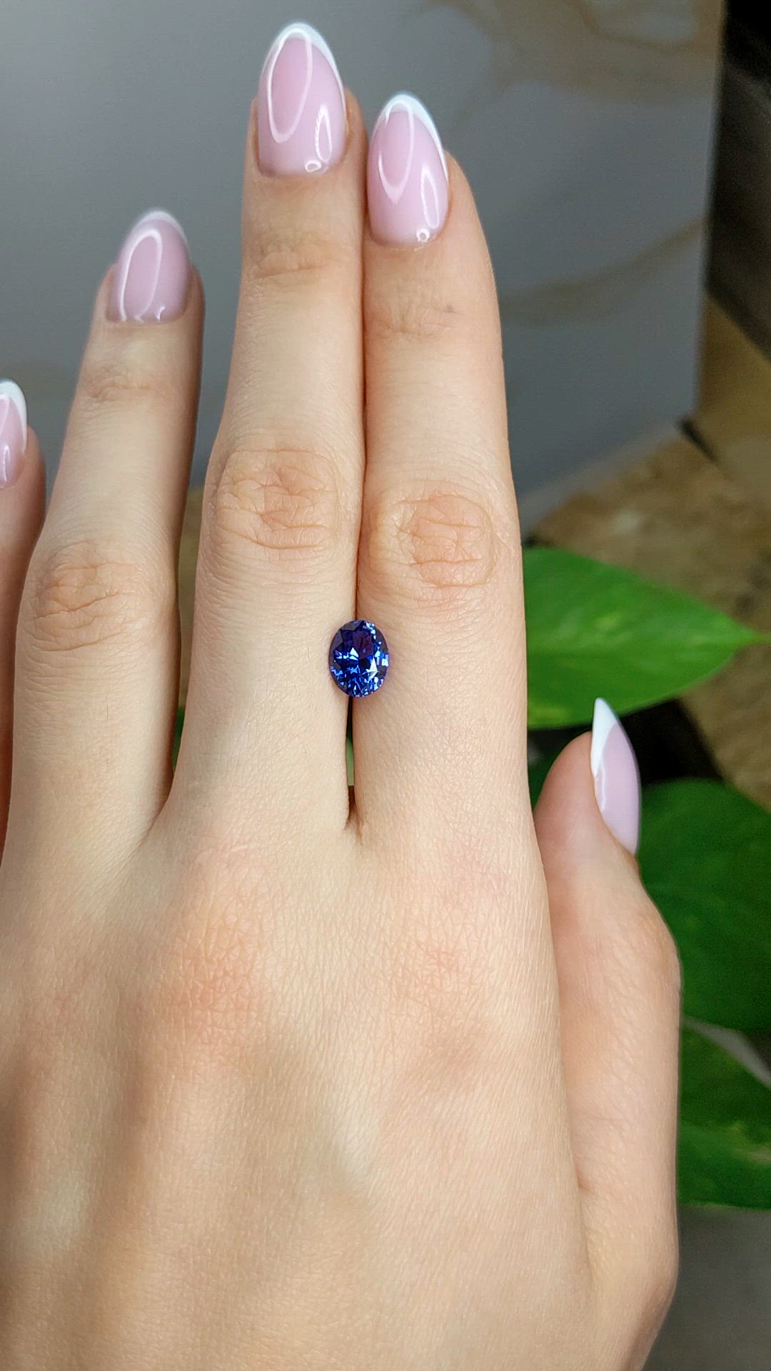 2.06 Ct. Purplish Blue Sapphire from Madagascar Size Video