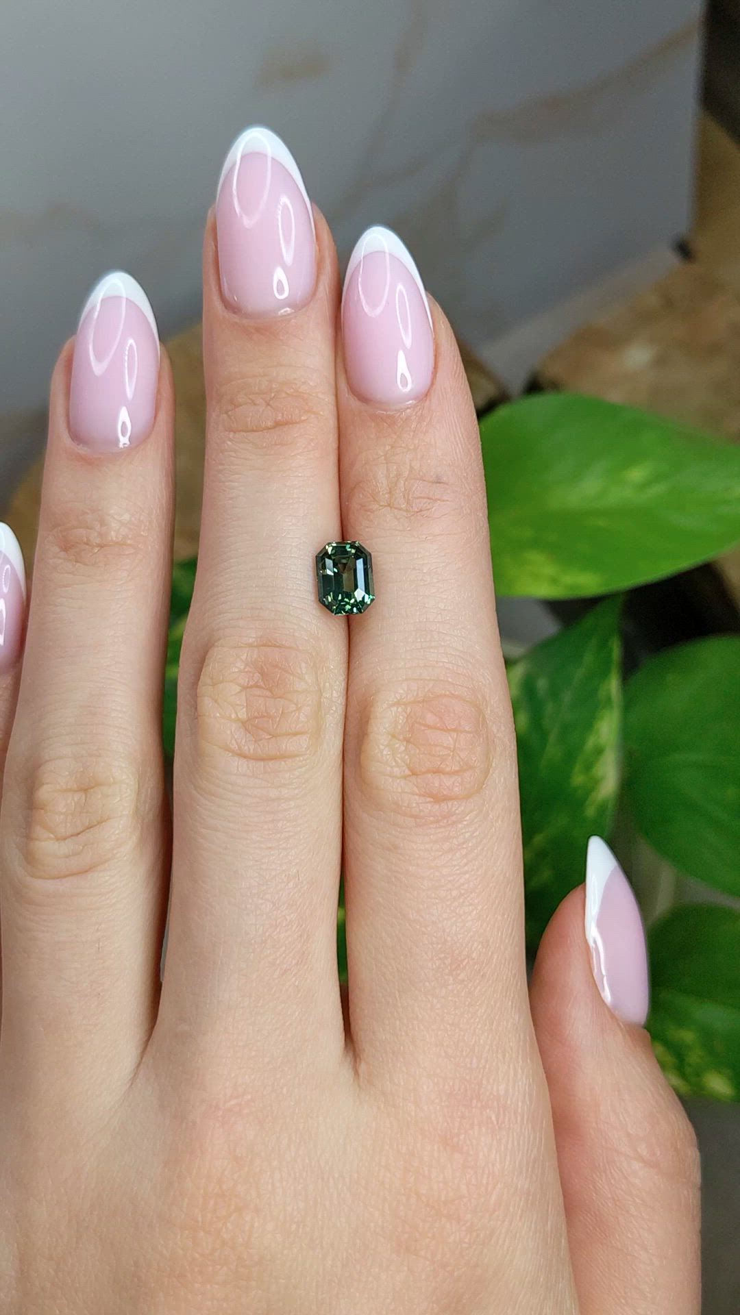 2.27 Ct. Green Sapphire from Madagascar Size Video