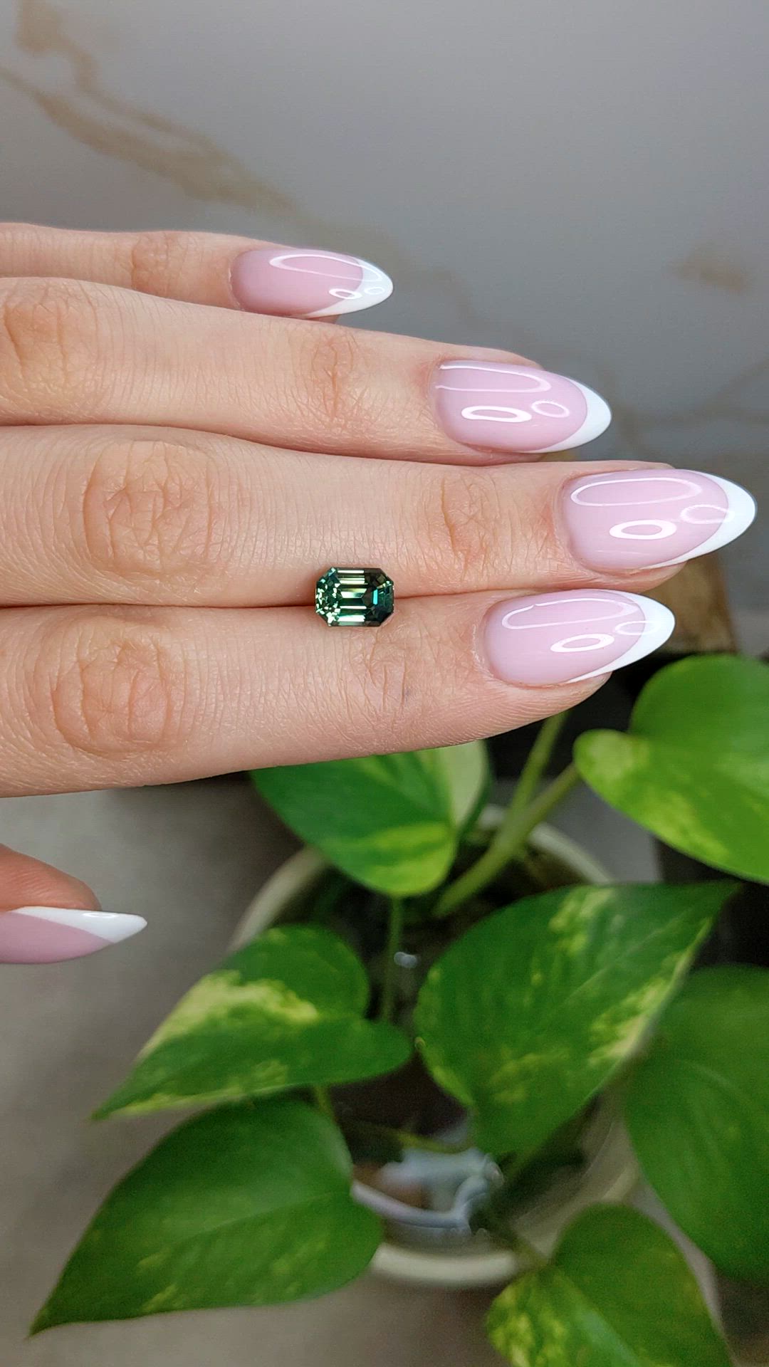 2.27 Ct. Green Sapphire from Madagascar Size Video