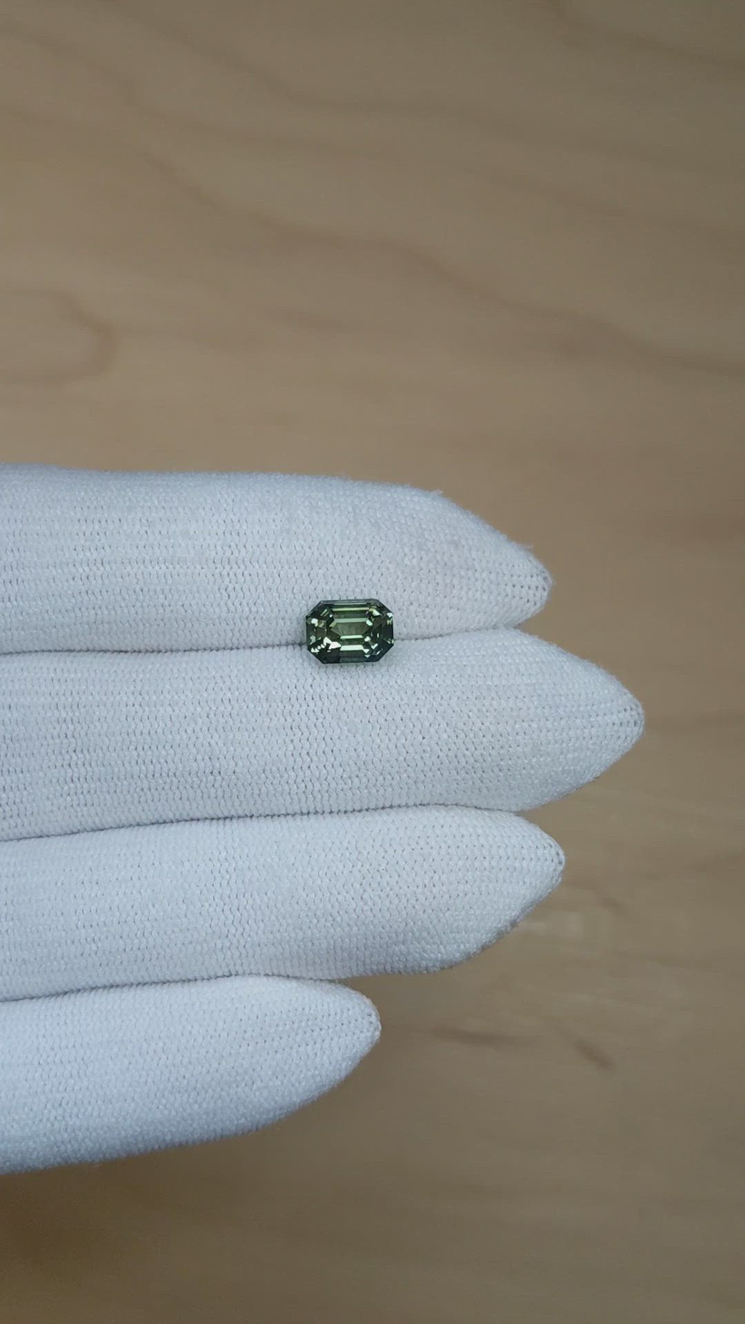 2.27 Ct. Green Sapphire from Madagascar Size Video