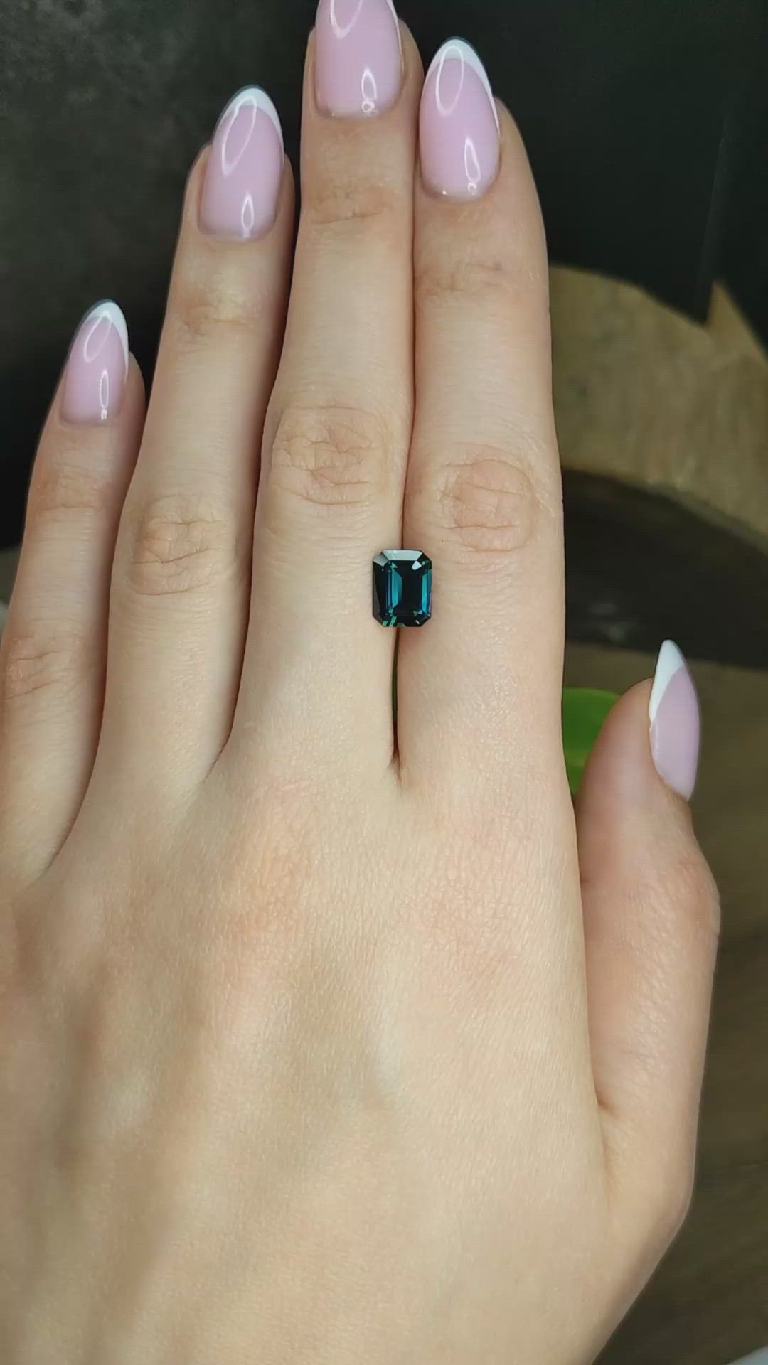 2.53 Ct. Greenish Blue Sapphire from Madagascar Size Video