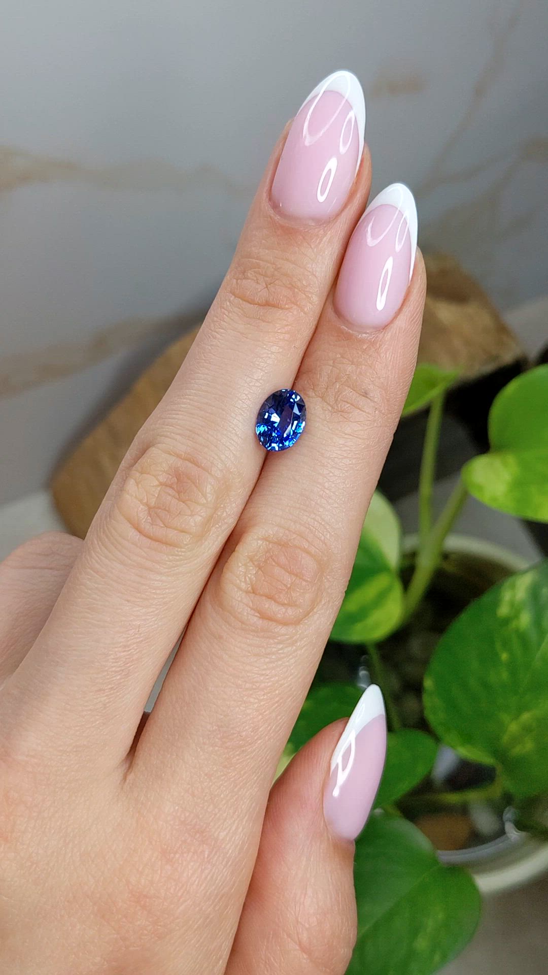2.26 Ct. Blue Sapphire from Ceylon (Sri Lanka) Size Video